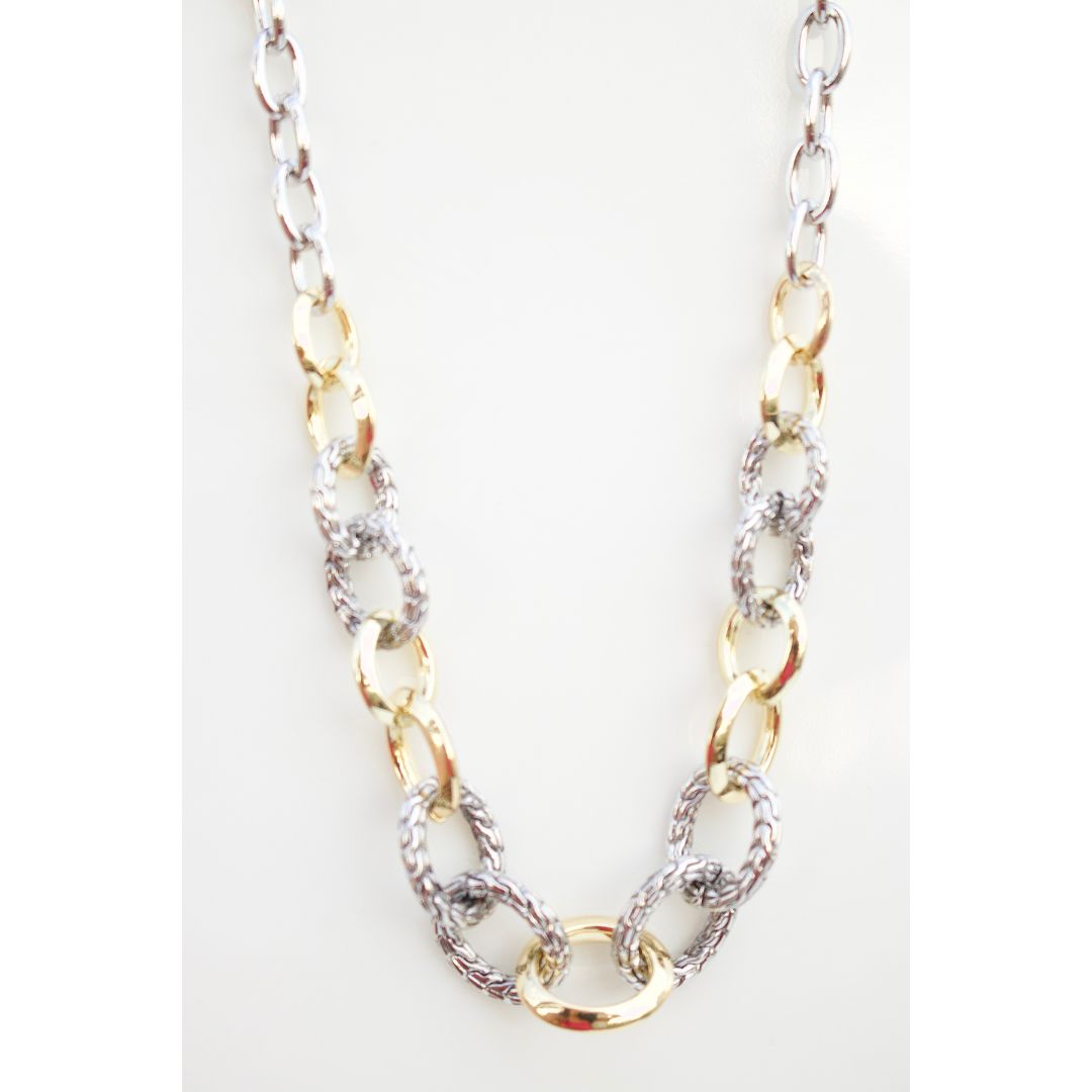 Collar Skinny Bicolor Oval Links