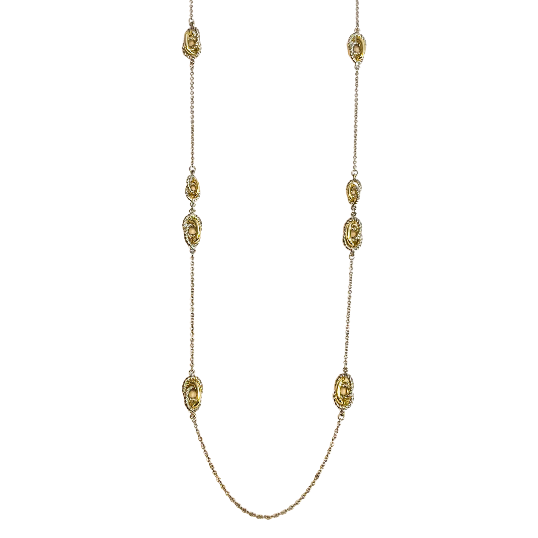 Collar Lungo Oval Bicolor