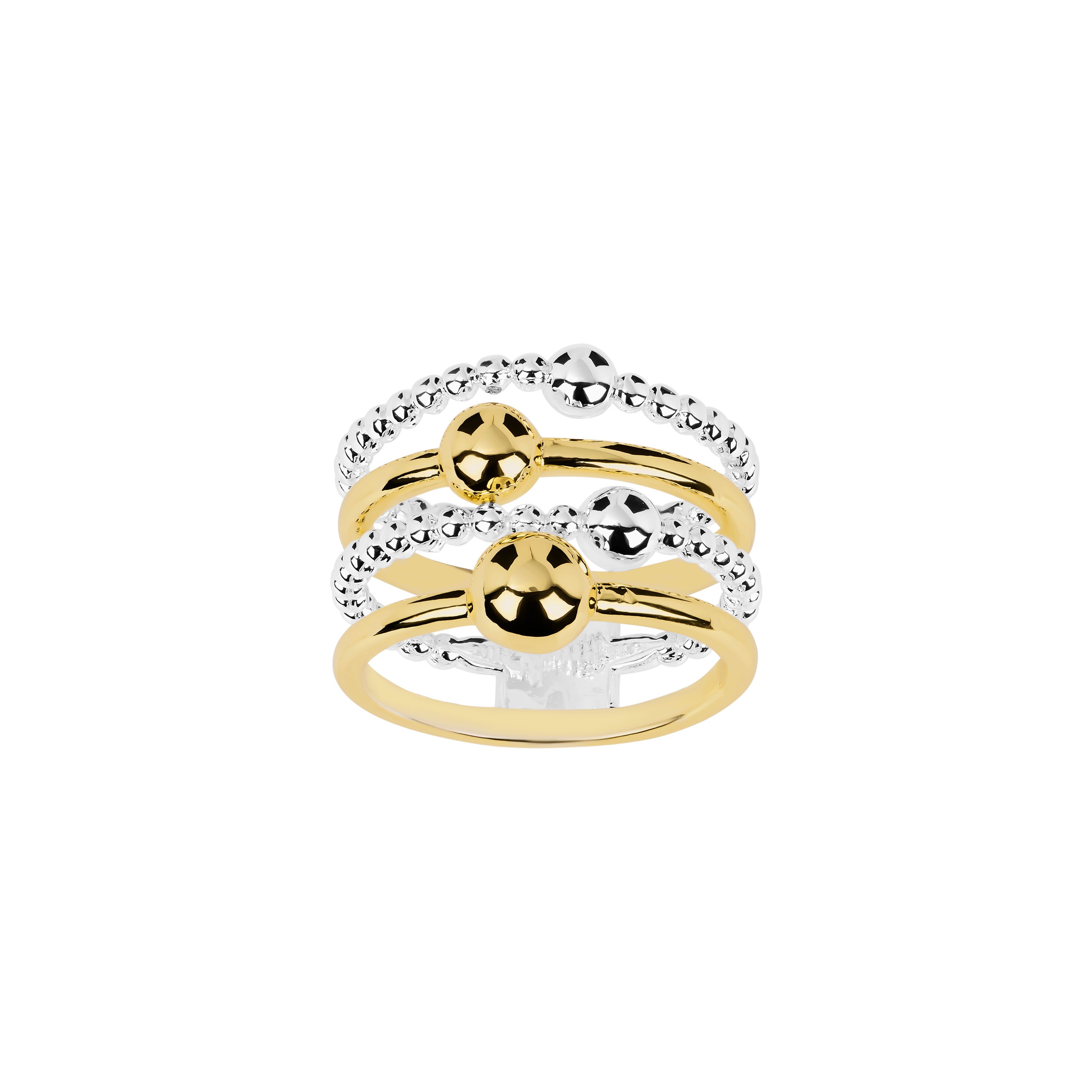 Anillo Bicolor Cuatro Bubbly Ring