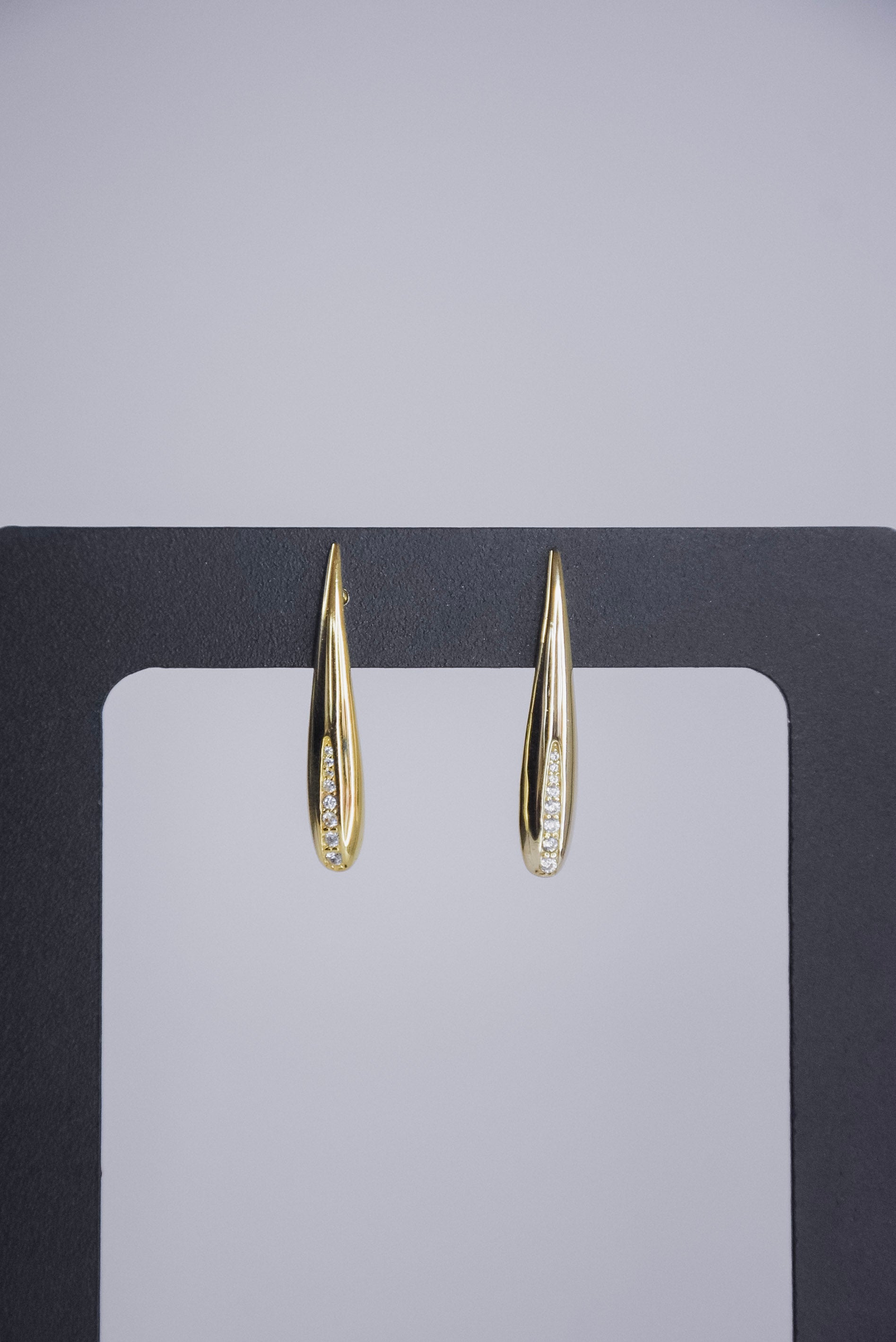 Aro Stelring Silver Longy CZ Drop Gold