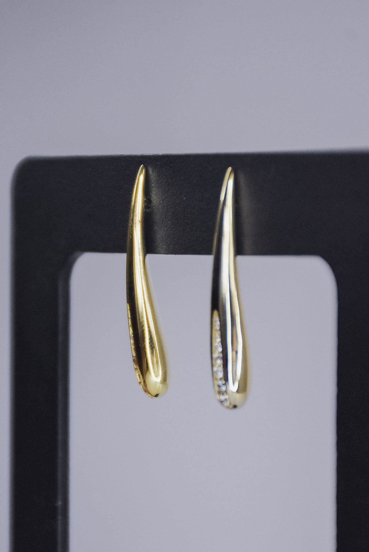 Aro Stelring Silver Longy CZ Drop Gold