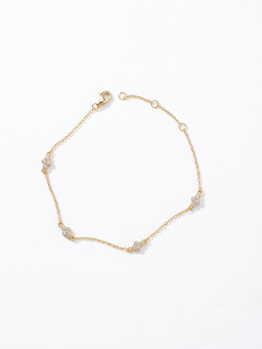 Pulsera SS Trido Flower Gold
