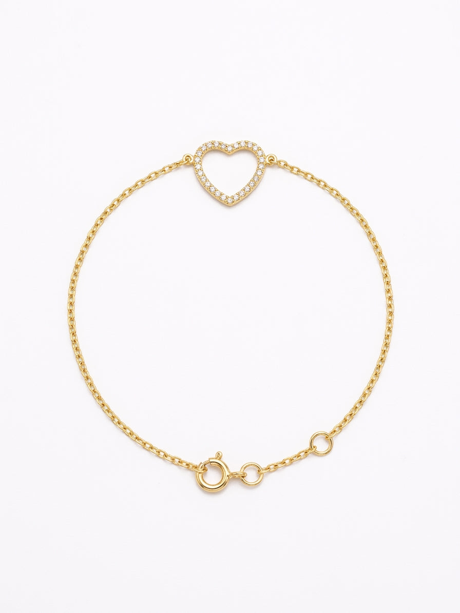 Pulsera Med Hollow Heart Bracelet