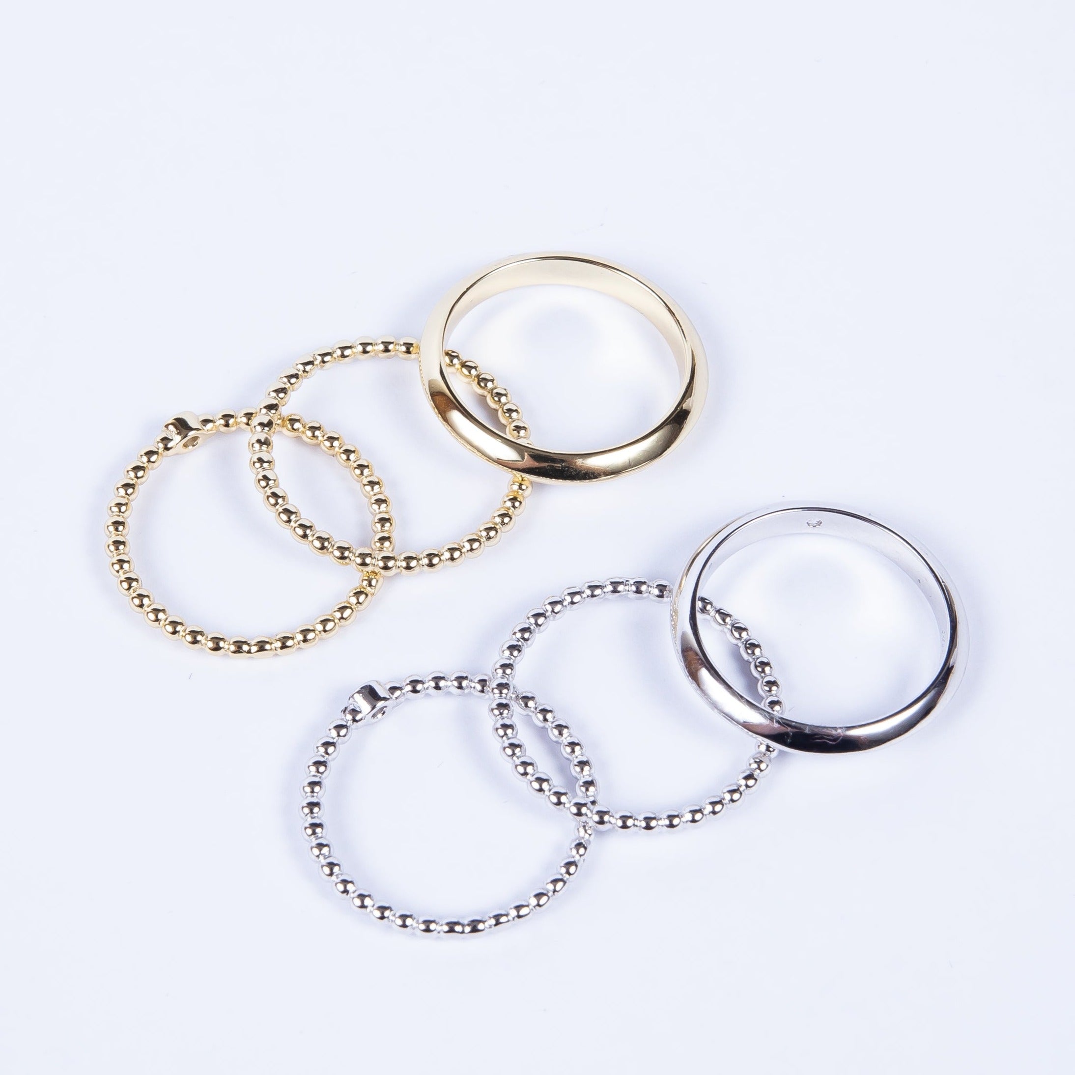 Anillo Set 3 Rings Bubbles & Cz