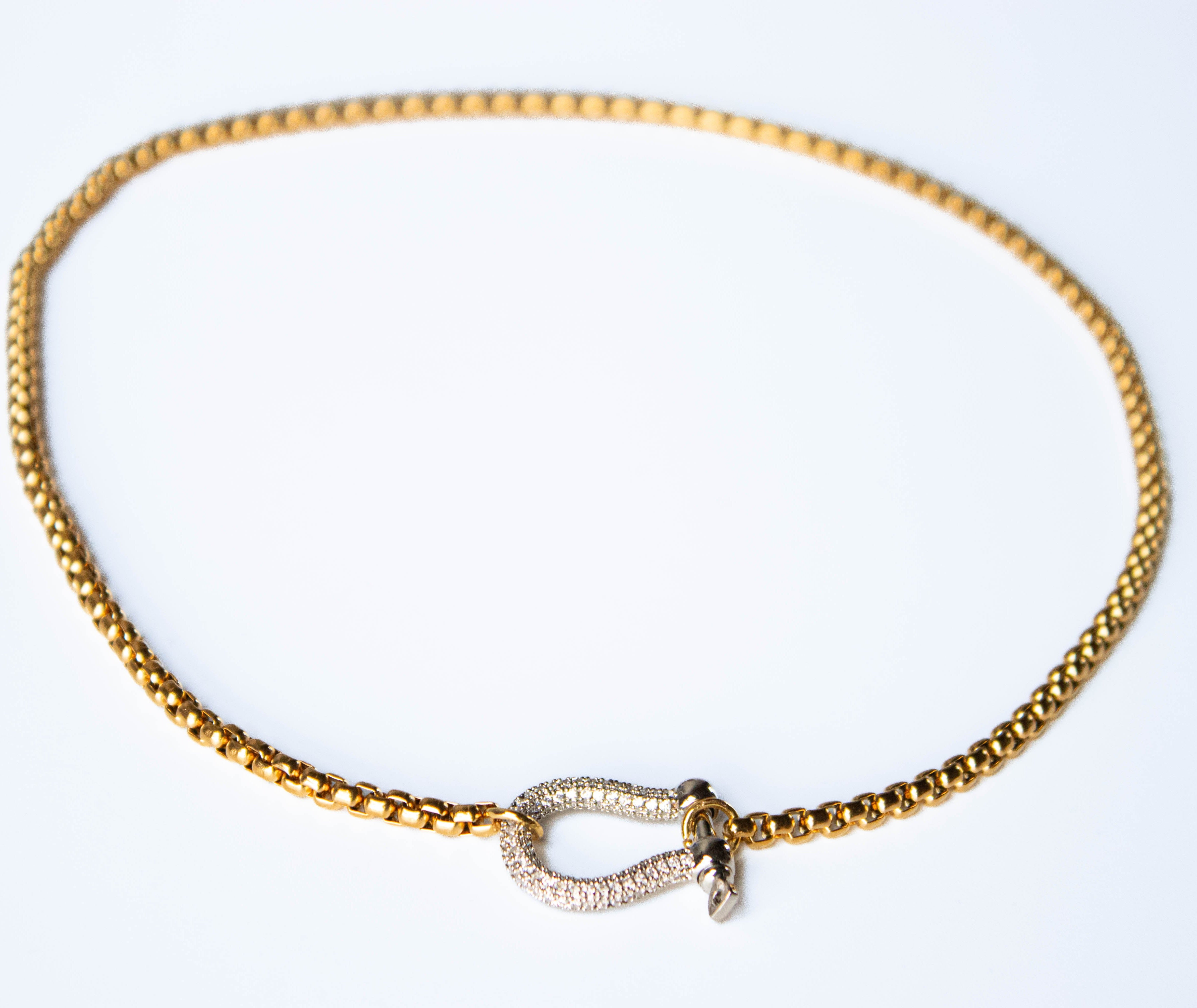Collar Rainbow Round Gold & CZ U