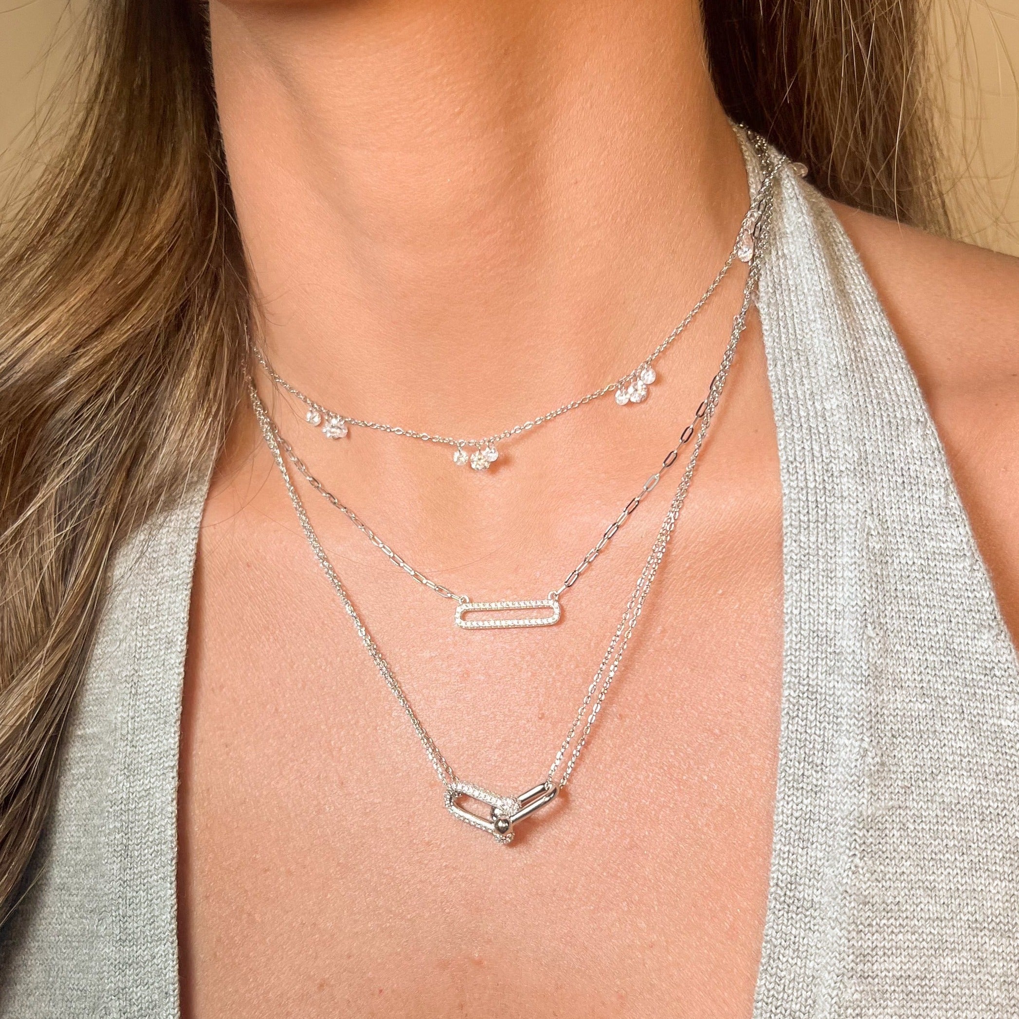 Collar Double Yumba CZ Necklace