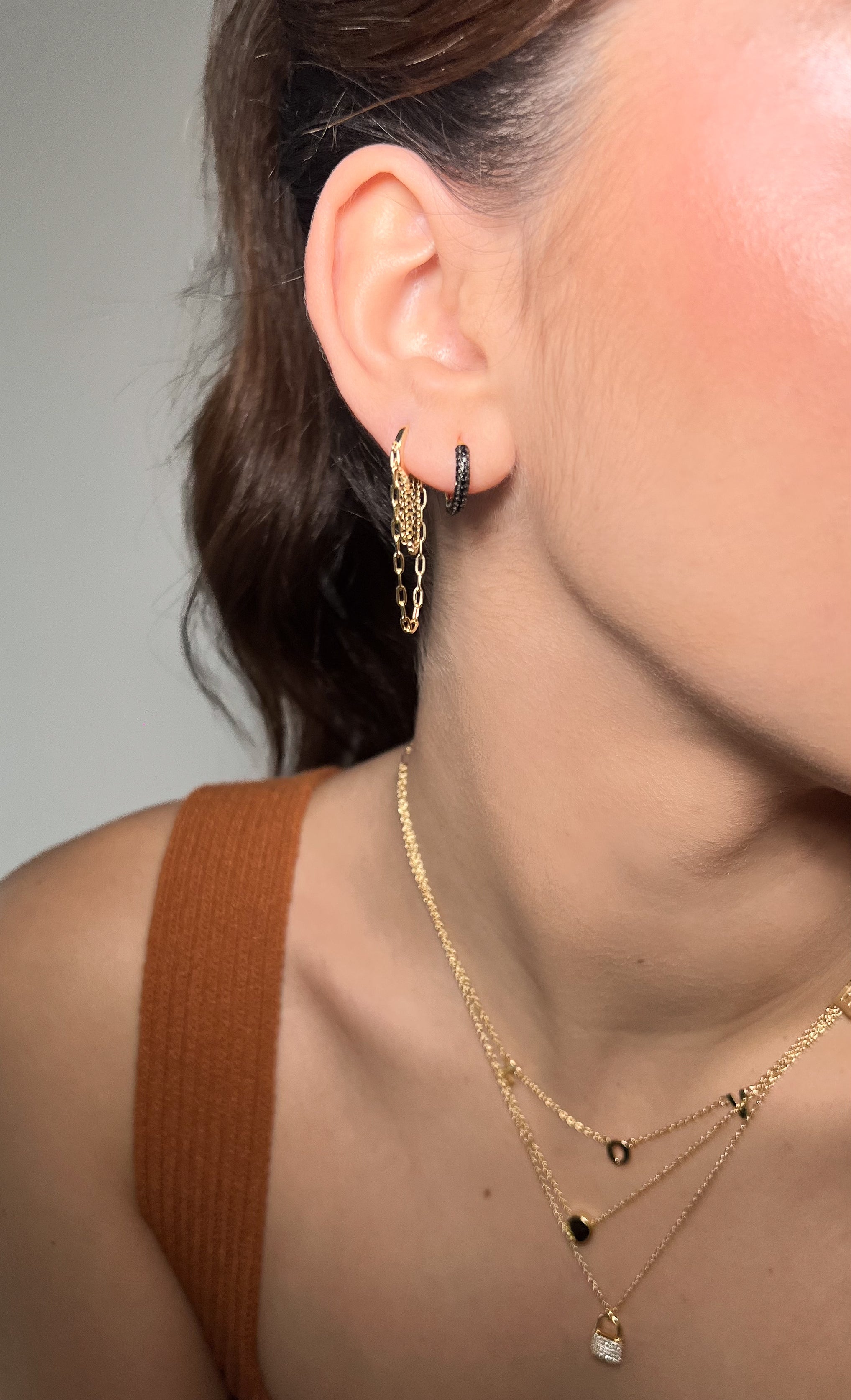 Collar Single Sliding Dot Gold L