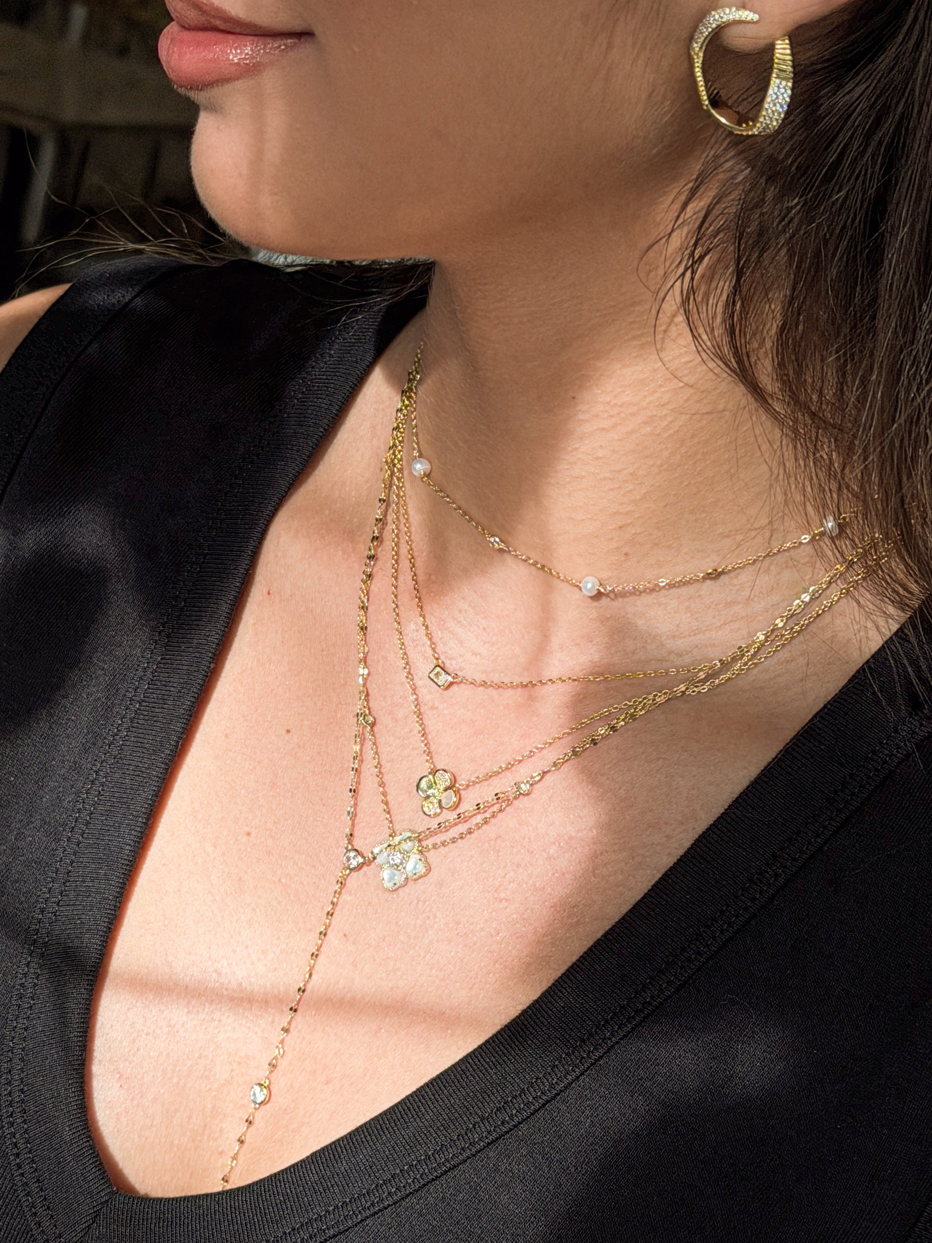 Collar Mini Uni Square Necklace