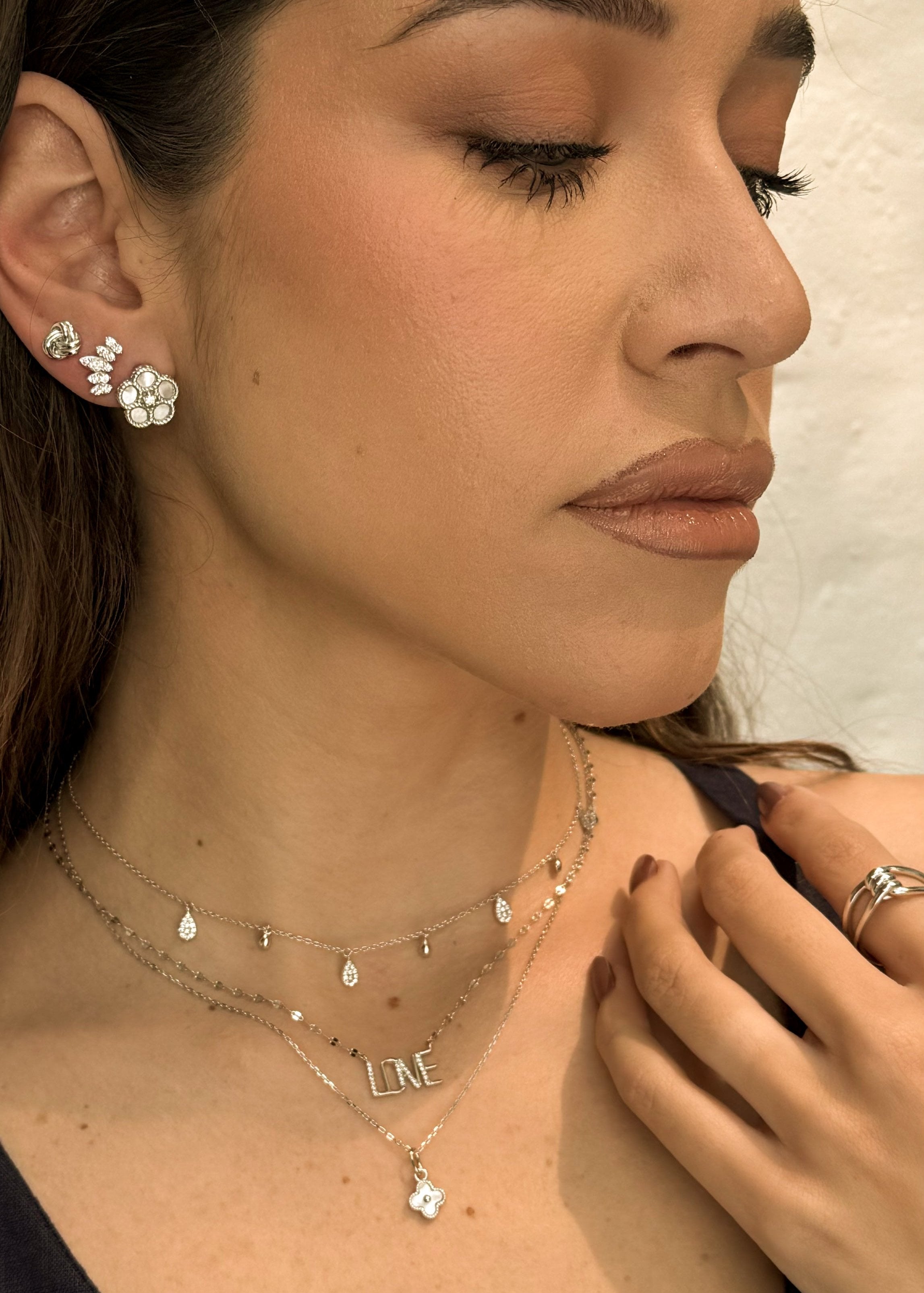 Aro New Cz Fanny Silver Stud P