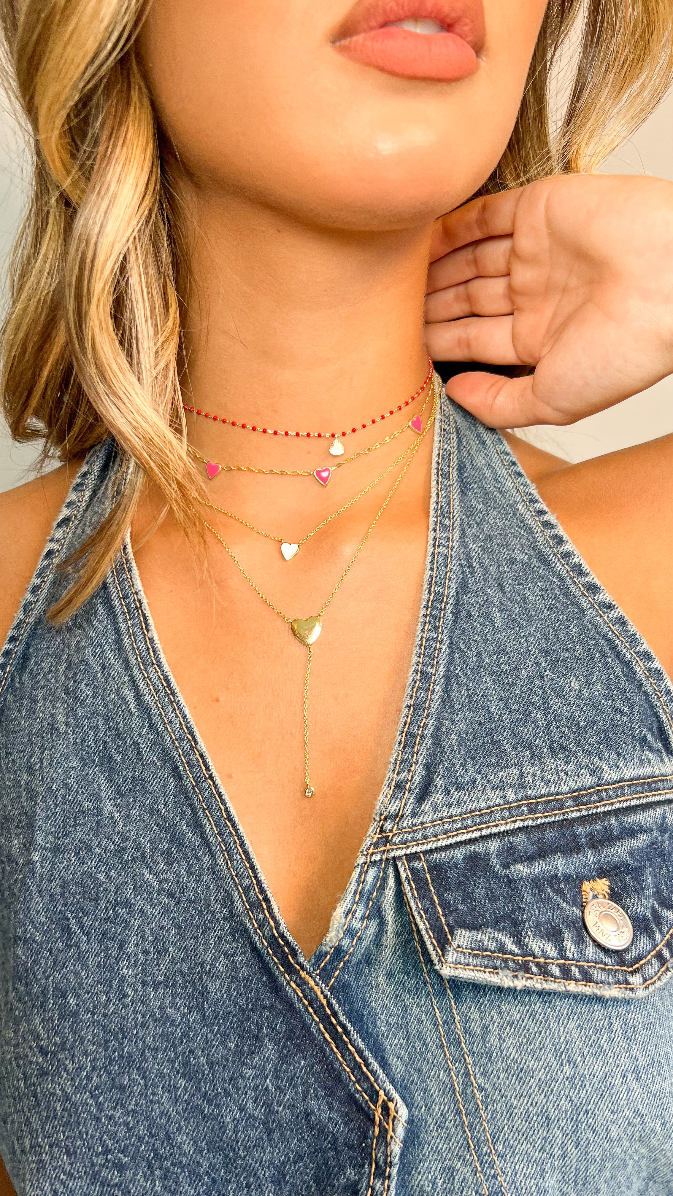Collar Baby Enamel Heart Light