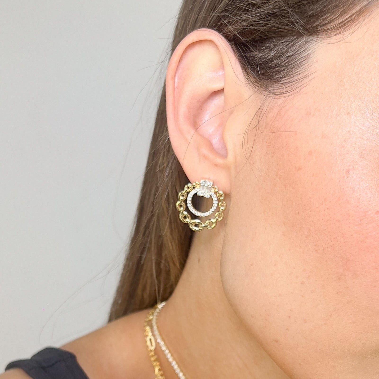 Aro Double Circle Stud