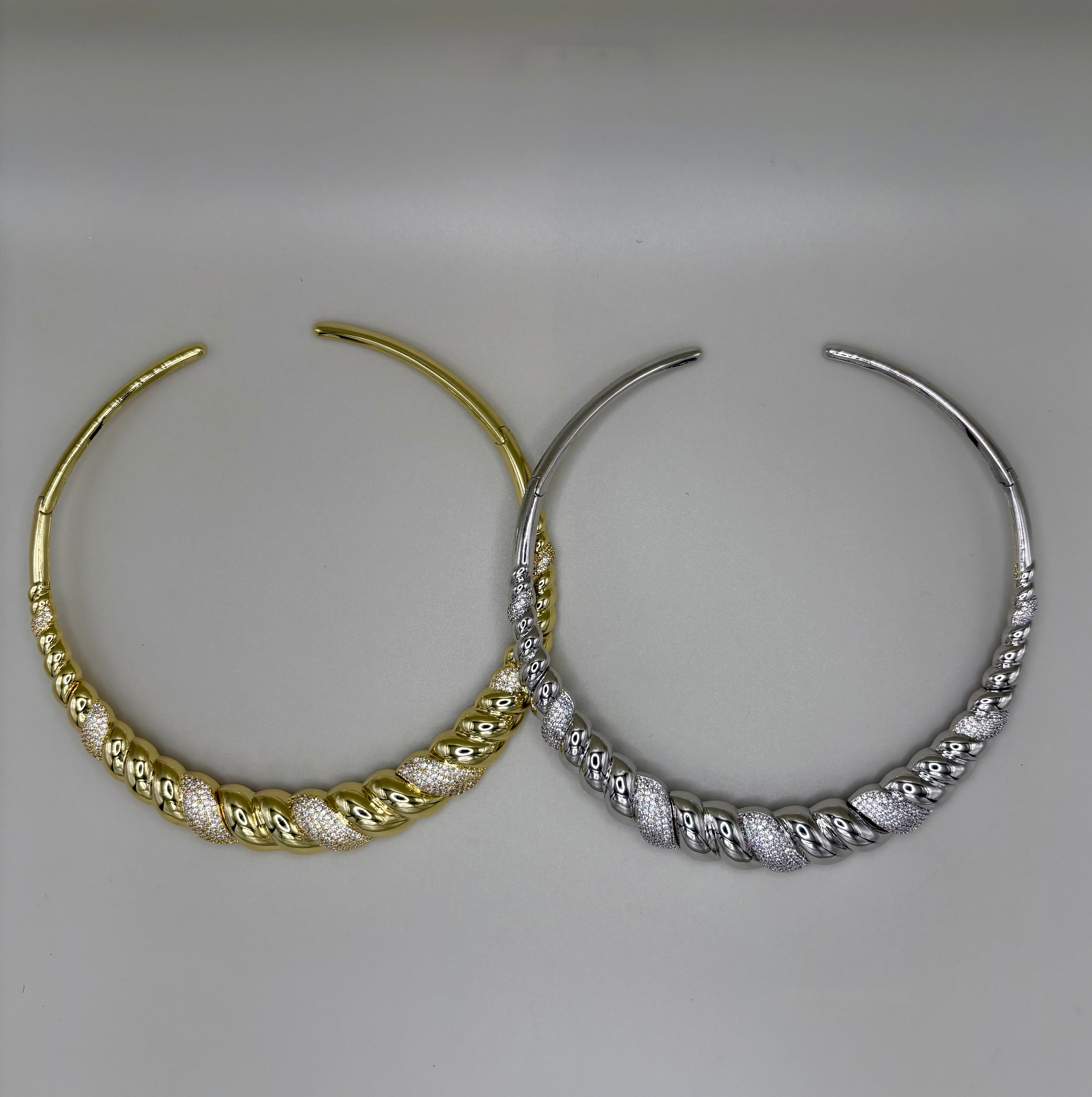 Collar Swirler CZ Choker