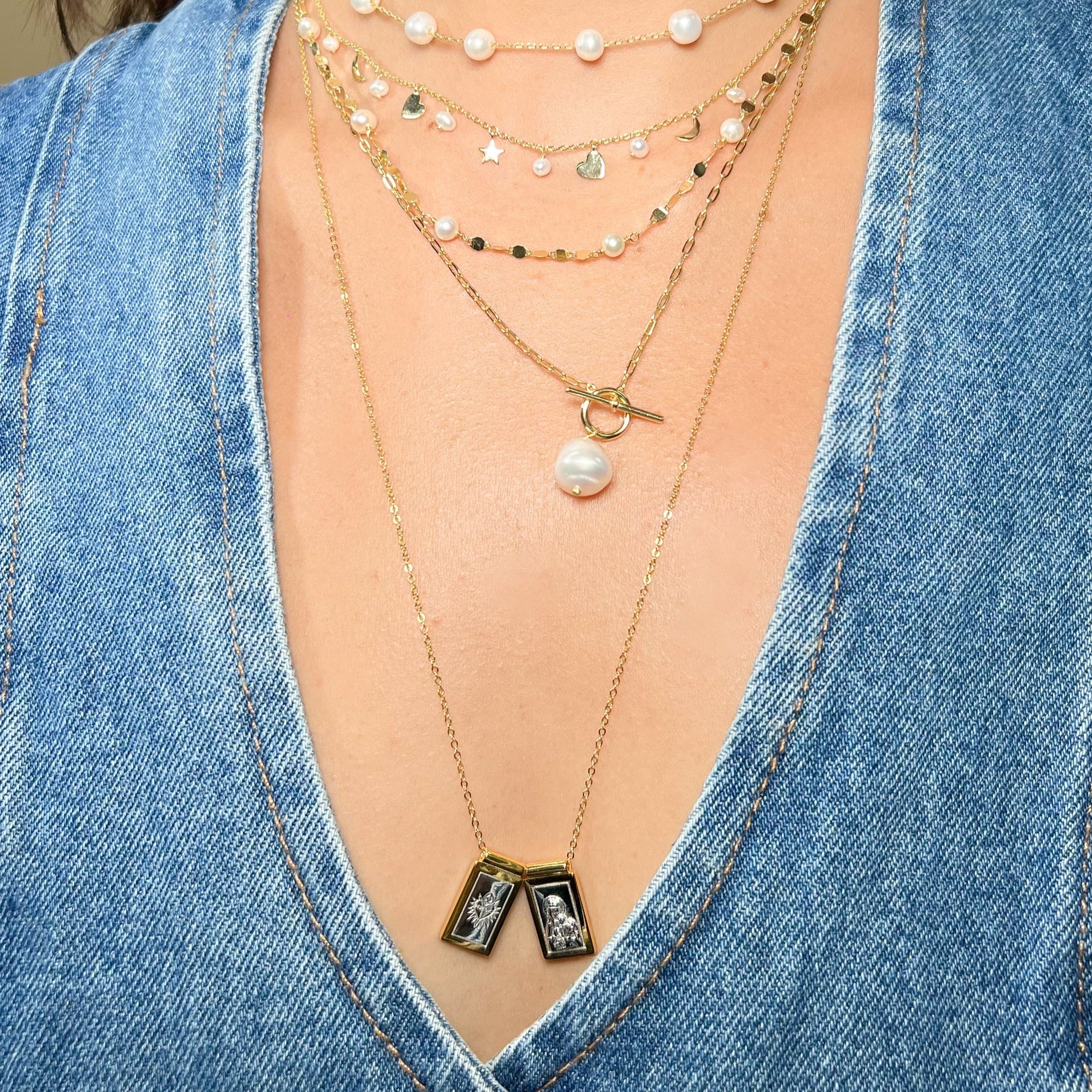 Collar New Virgin & Heart Scapular
