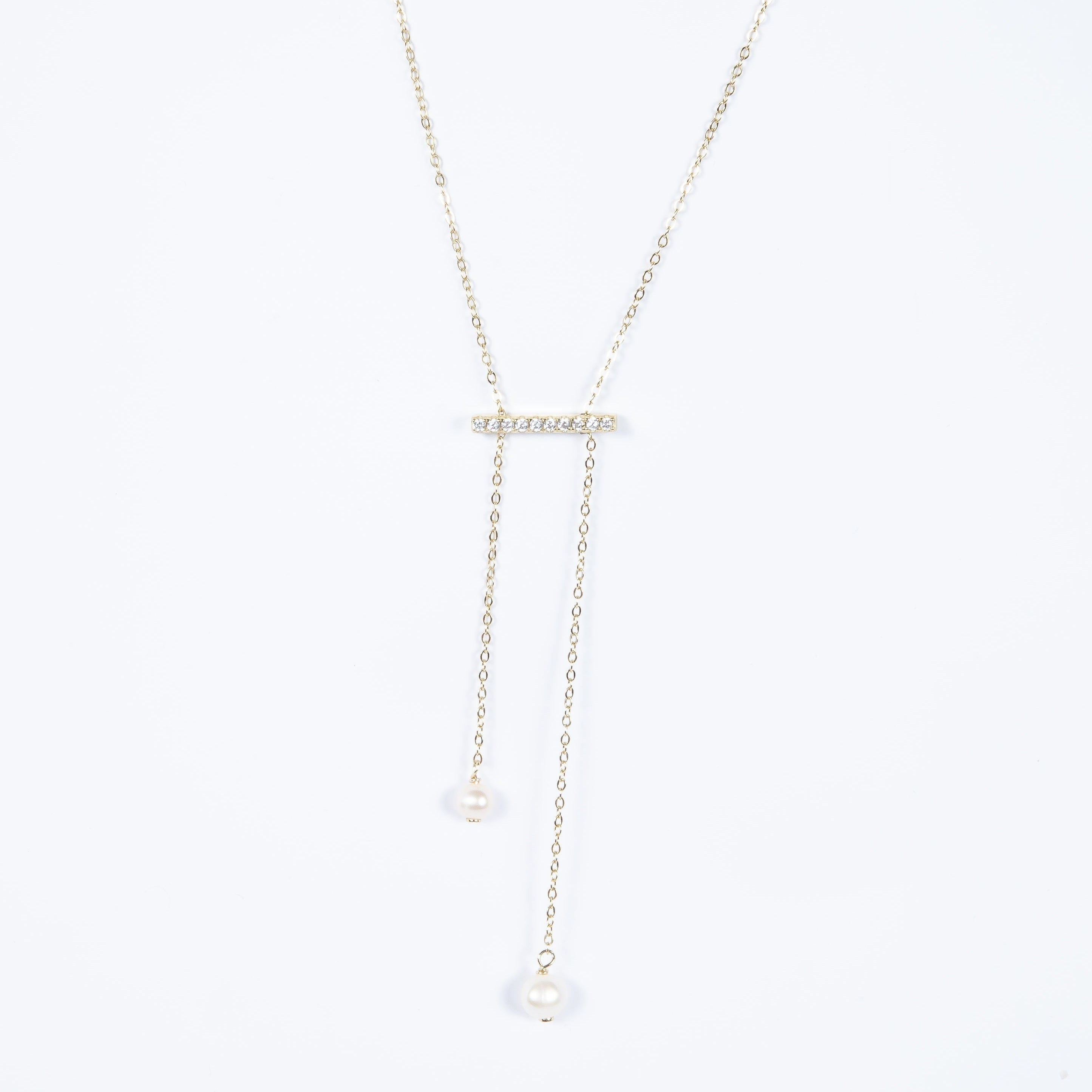 Collar Duo Pearl Bar