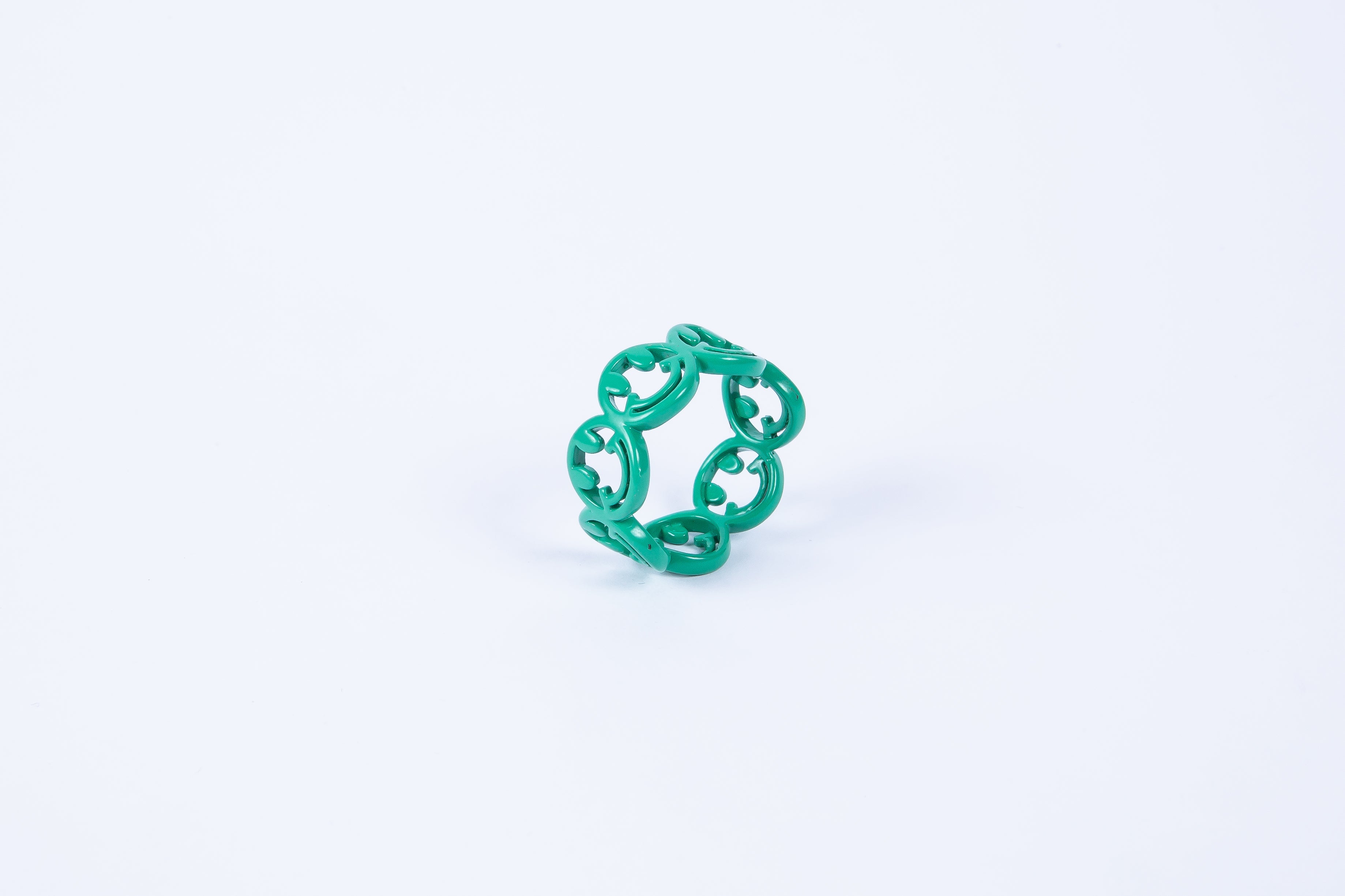 Anillo Enamel Smiley Ring Green