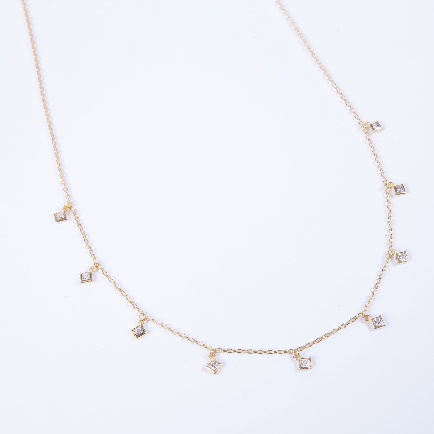 Collar Multi Square Dangly Choker