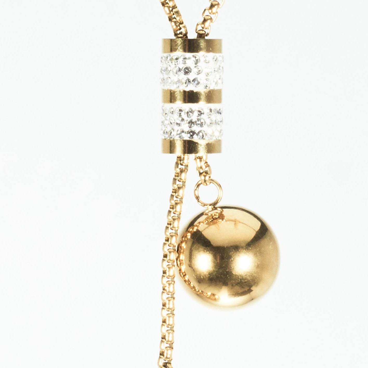 Collar Adjustable 2 Bubbles Chain Gold