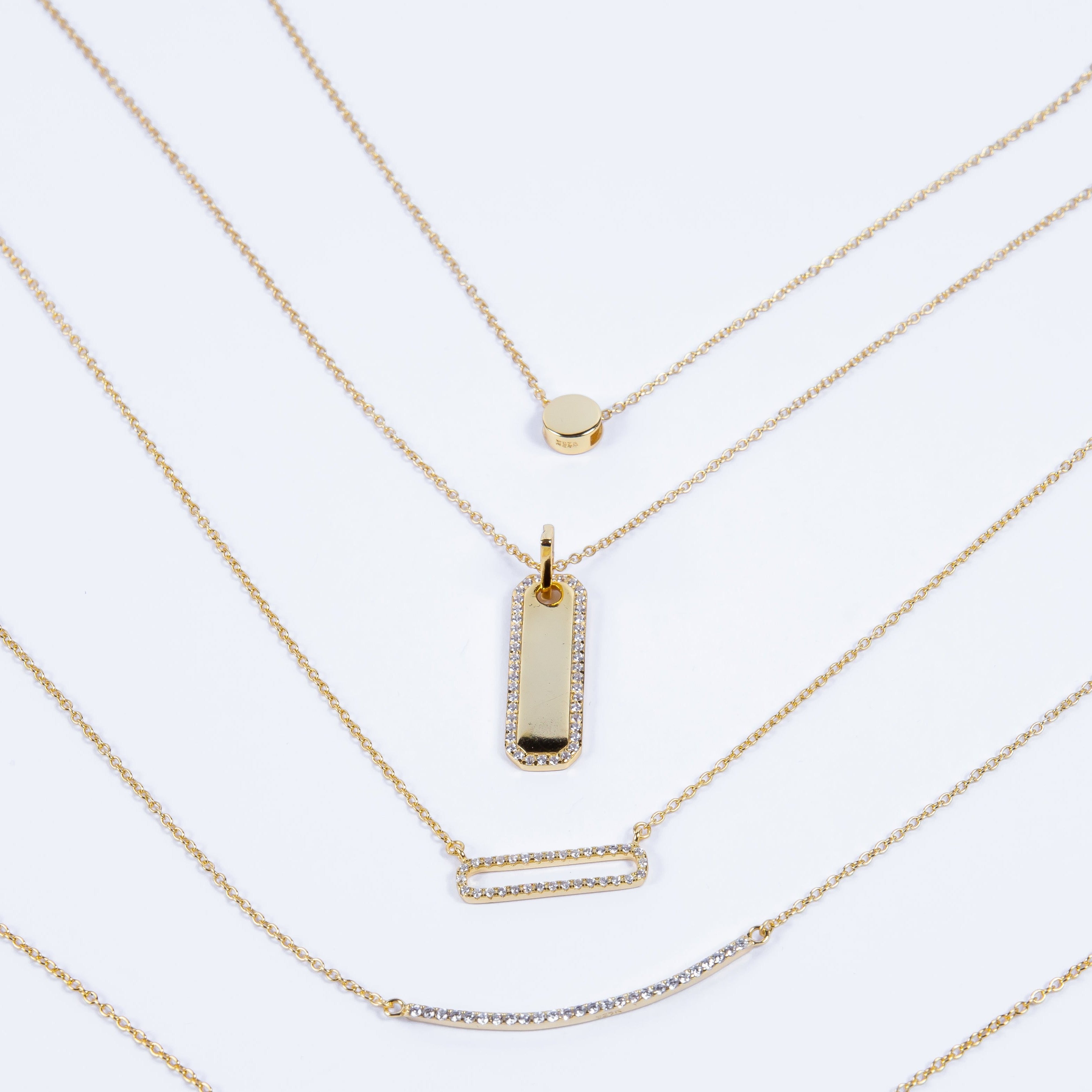 Collar Single Sliding Dot Gold L