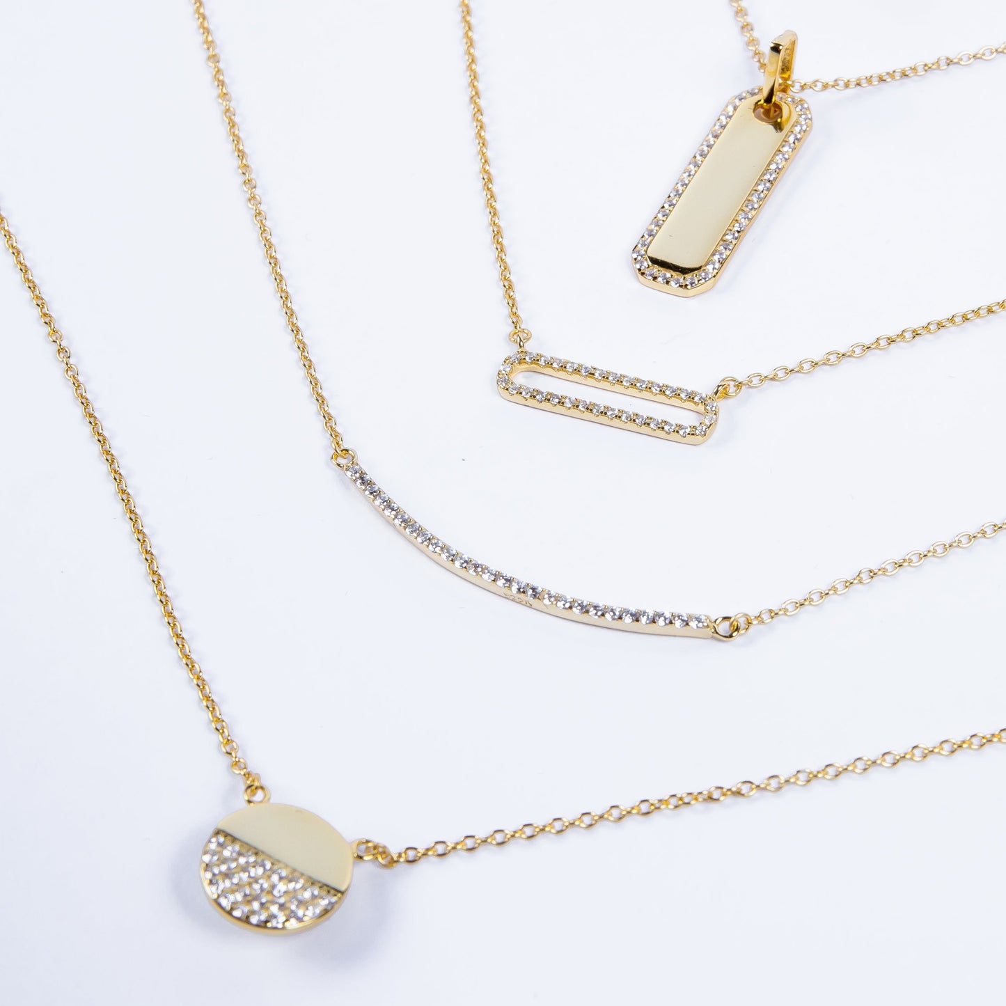Collar Cz Thin Bar Gold L