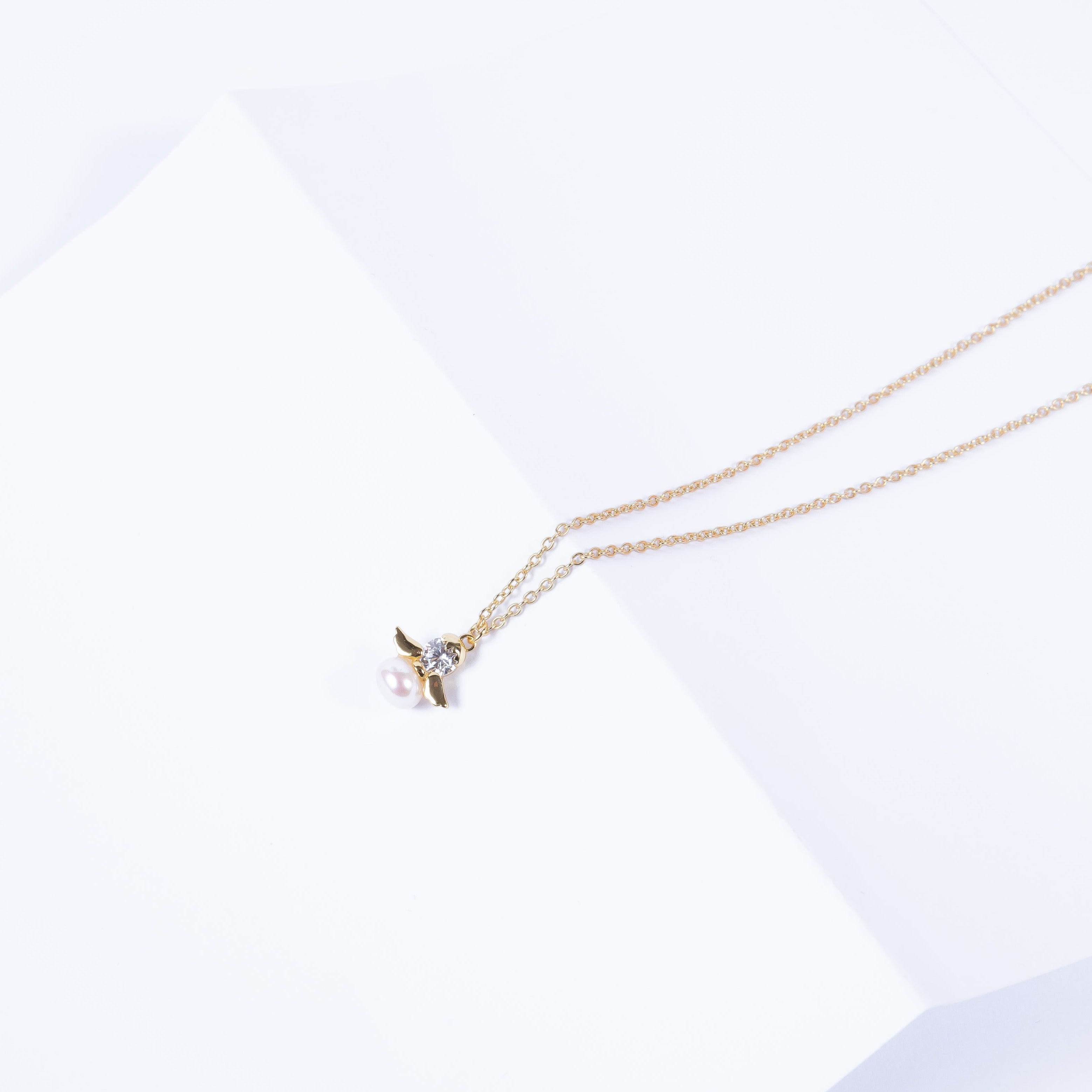 Collar Pearl Angel Necklace L