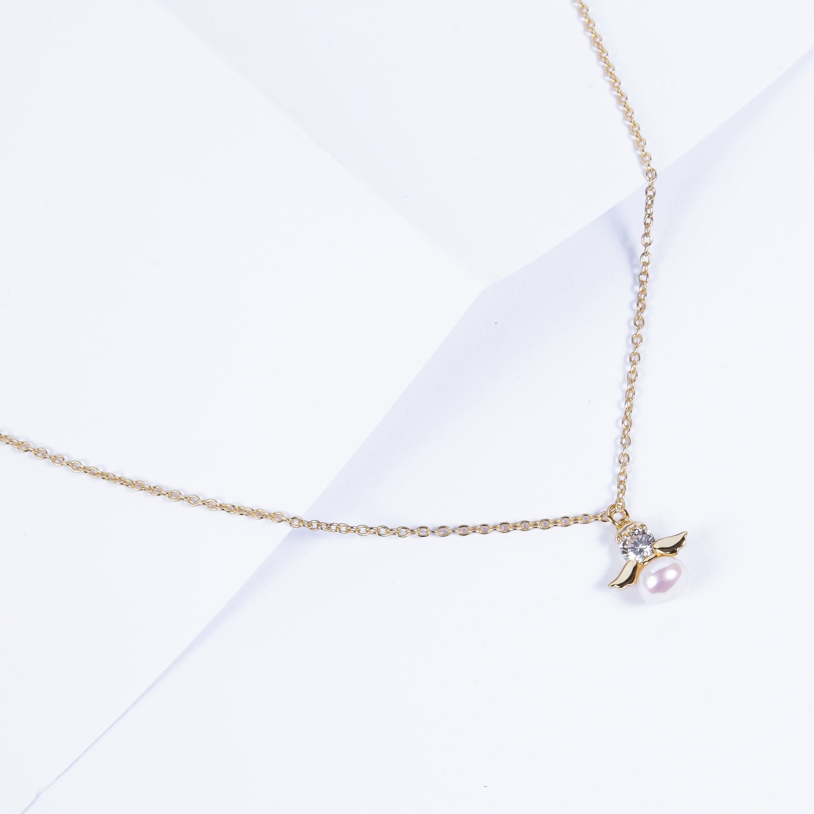 Collar Pearl Angel Necklace L