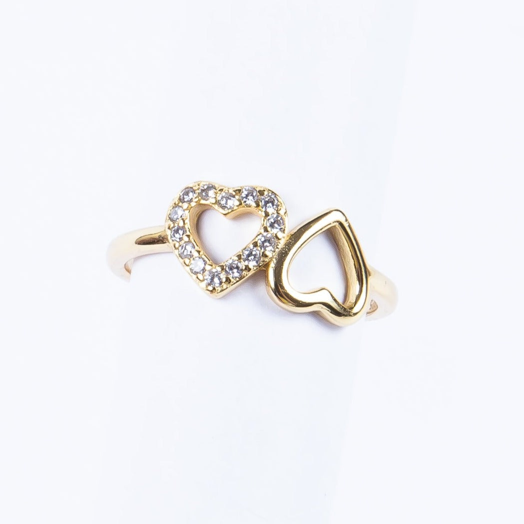 Anillo Double Cz Heart