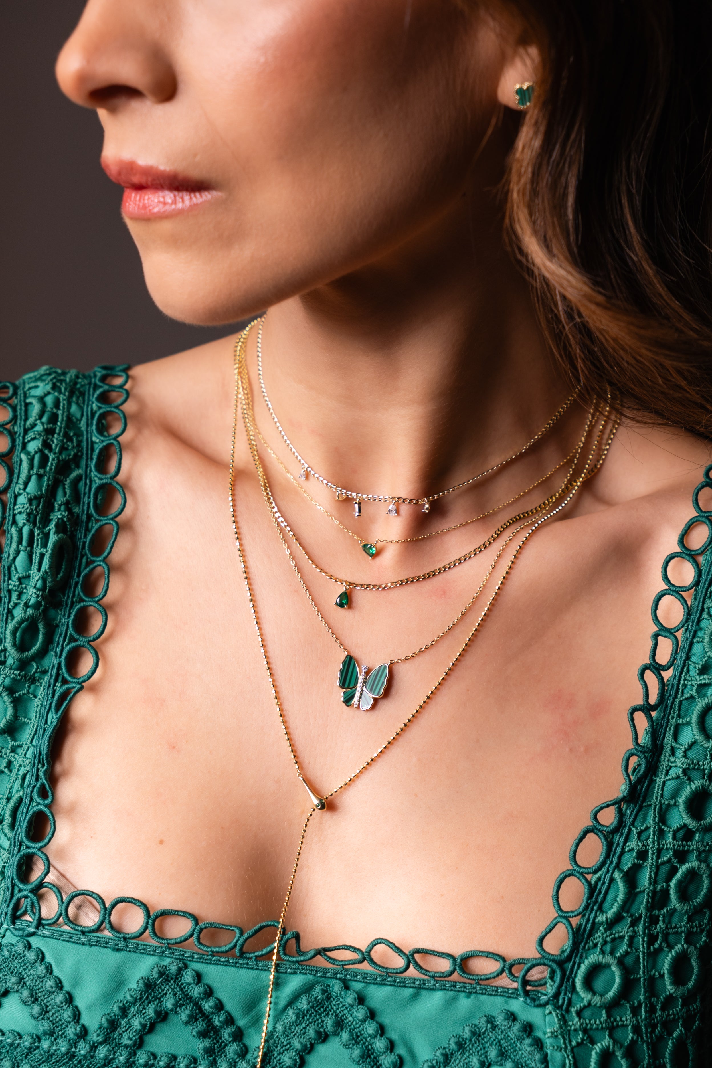 Collar Green Butterfly Gran Necklace