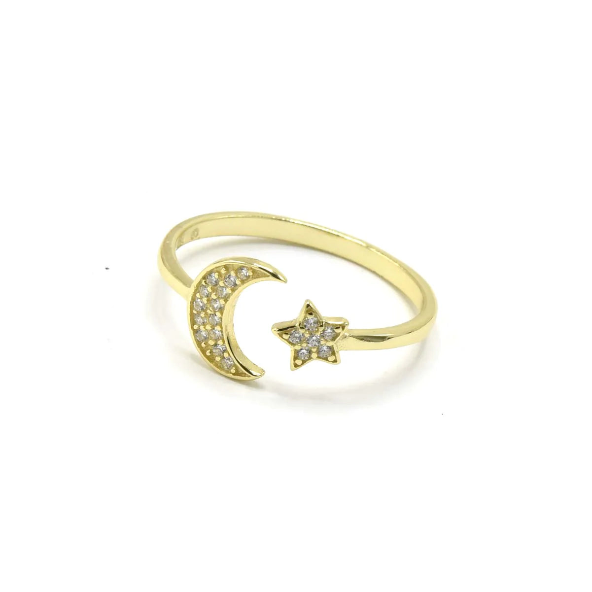 Anillo Open Moon & Star LG