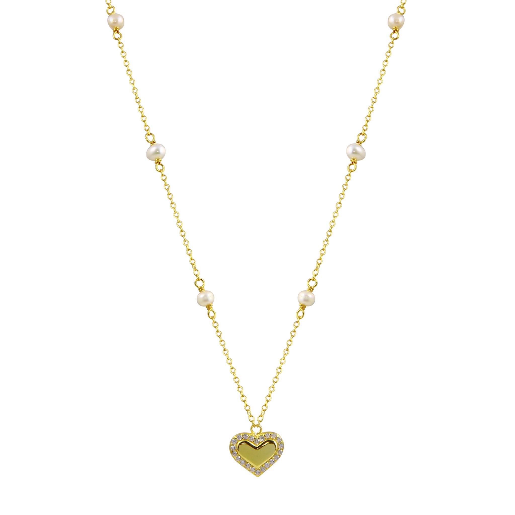 Collar Rosary Chunky Heart Choker