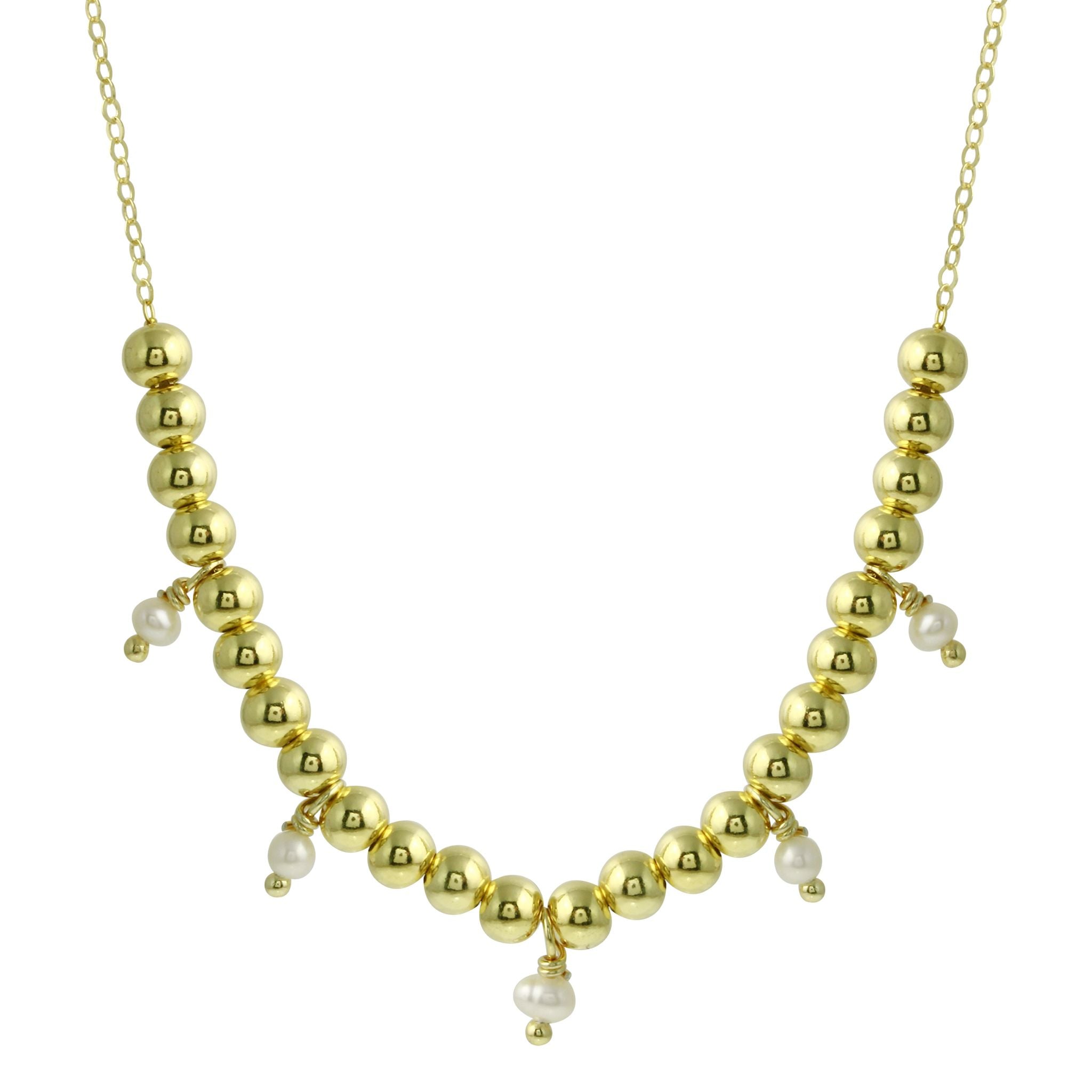 Collar Ying Ying Cz Pearl & Gold