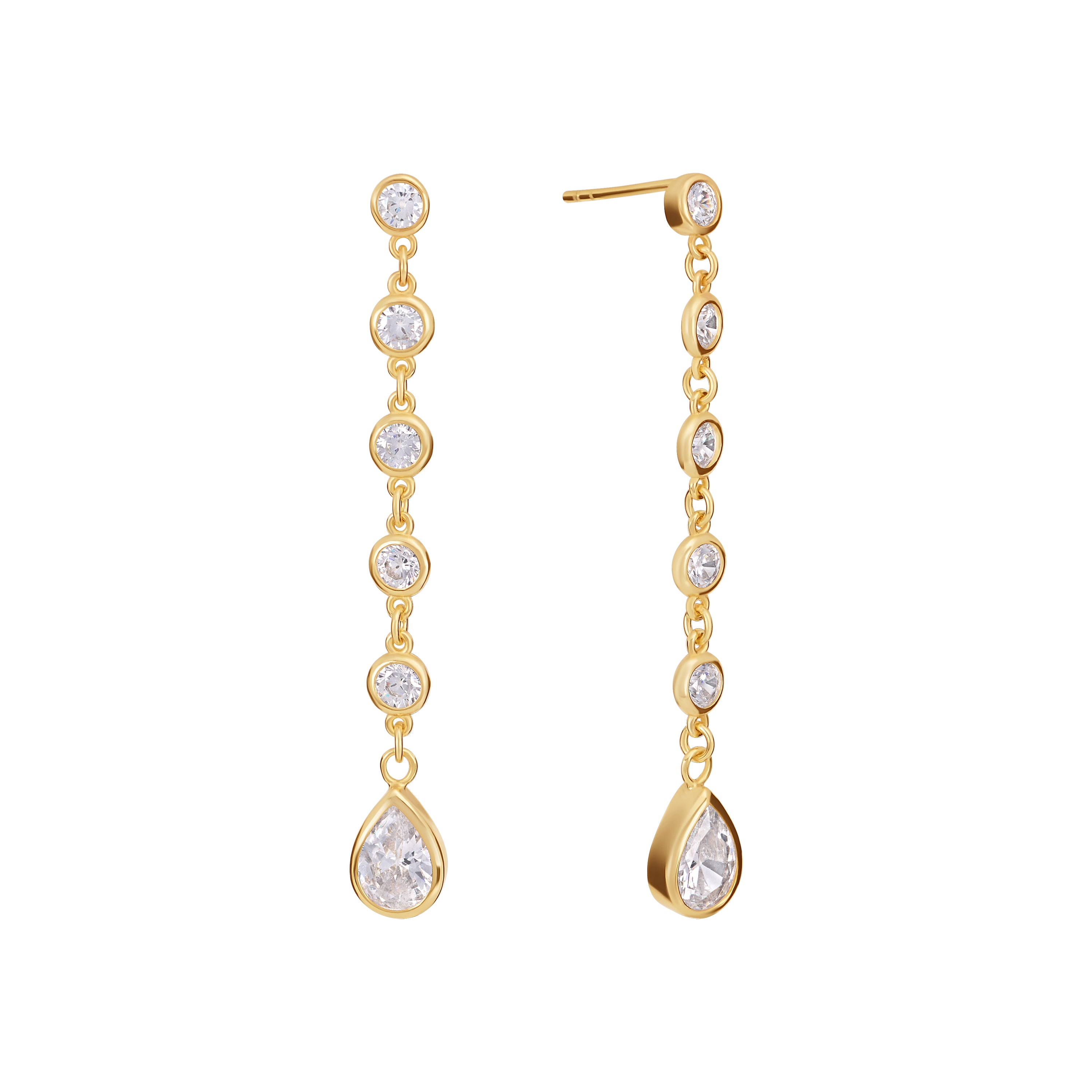 Aro CZ Drop Single Dangle Teardrop