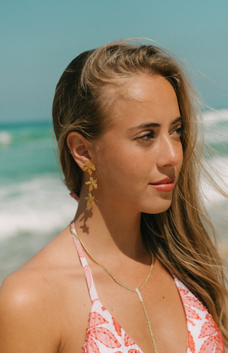 Aro Stainey Cascade Flower Fa Dangle