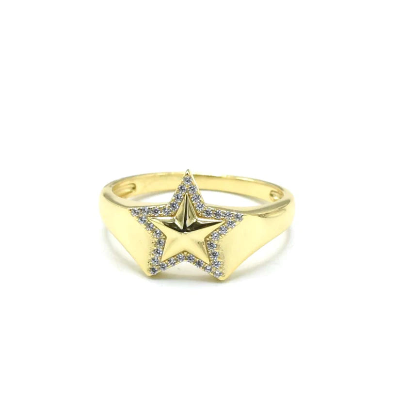 Anillo Star Mirror Cz