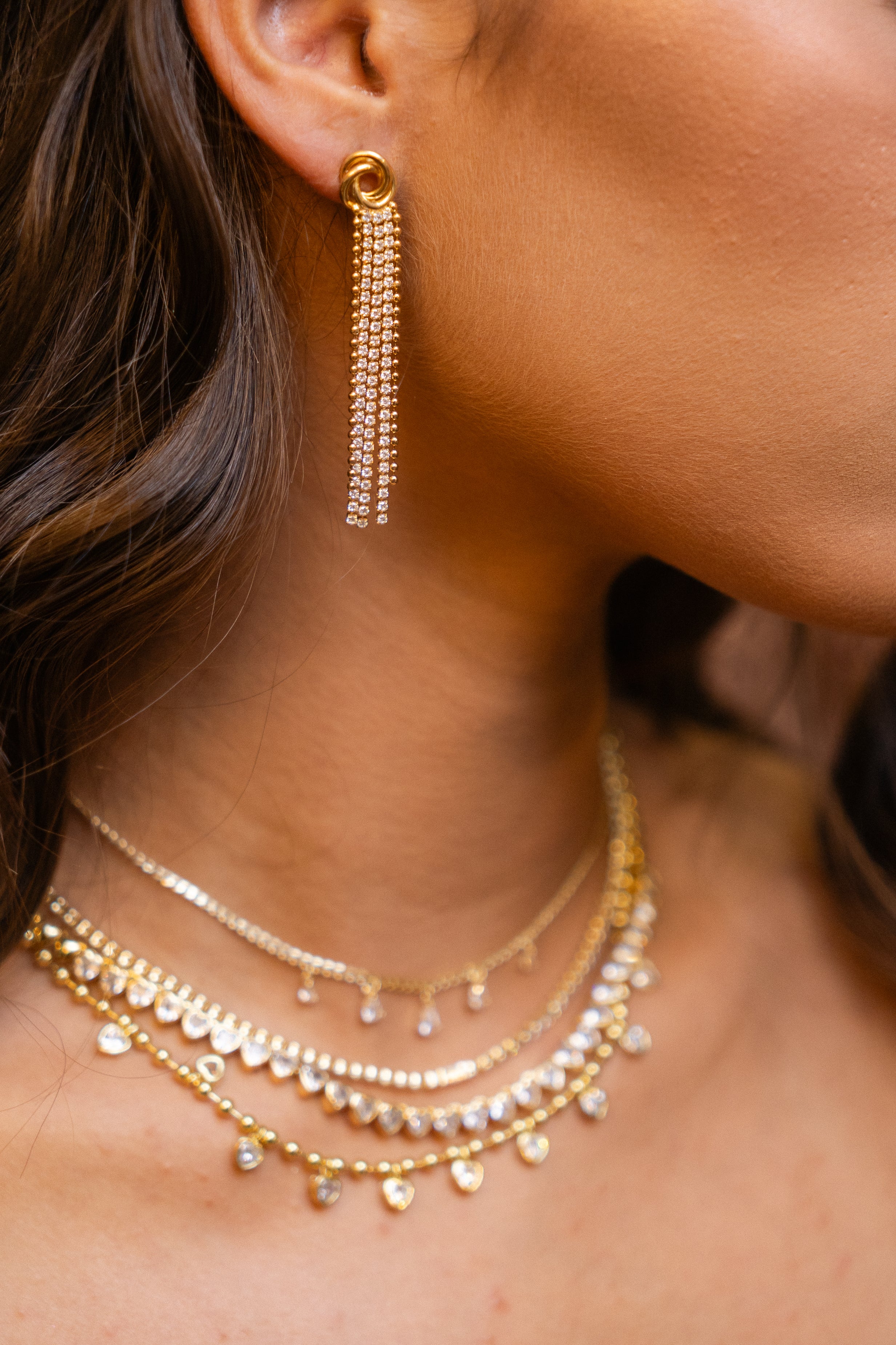 Aro Golden Knot & Multi CZ Chain