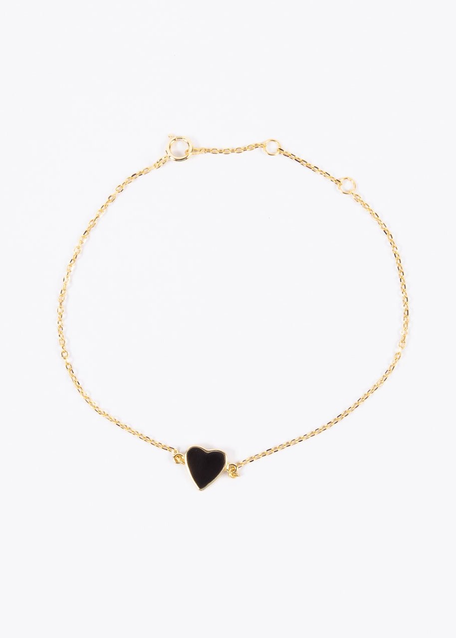 Pulsera SS Sided Enamel Heart Bracelet