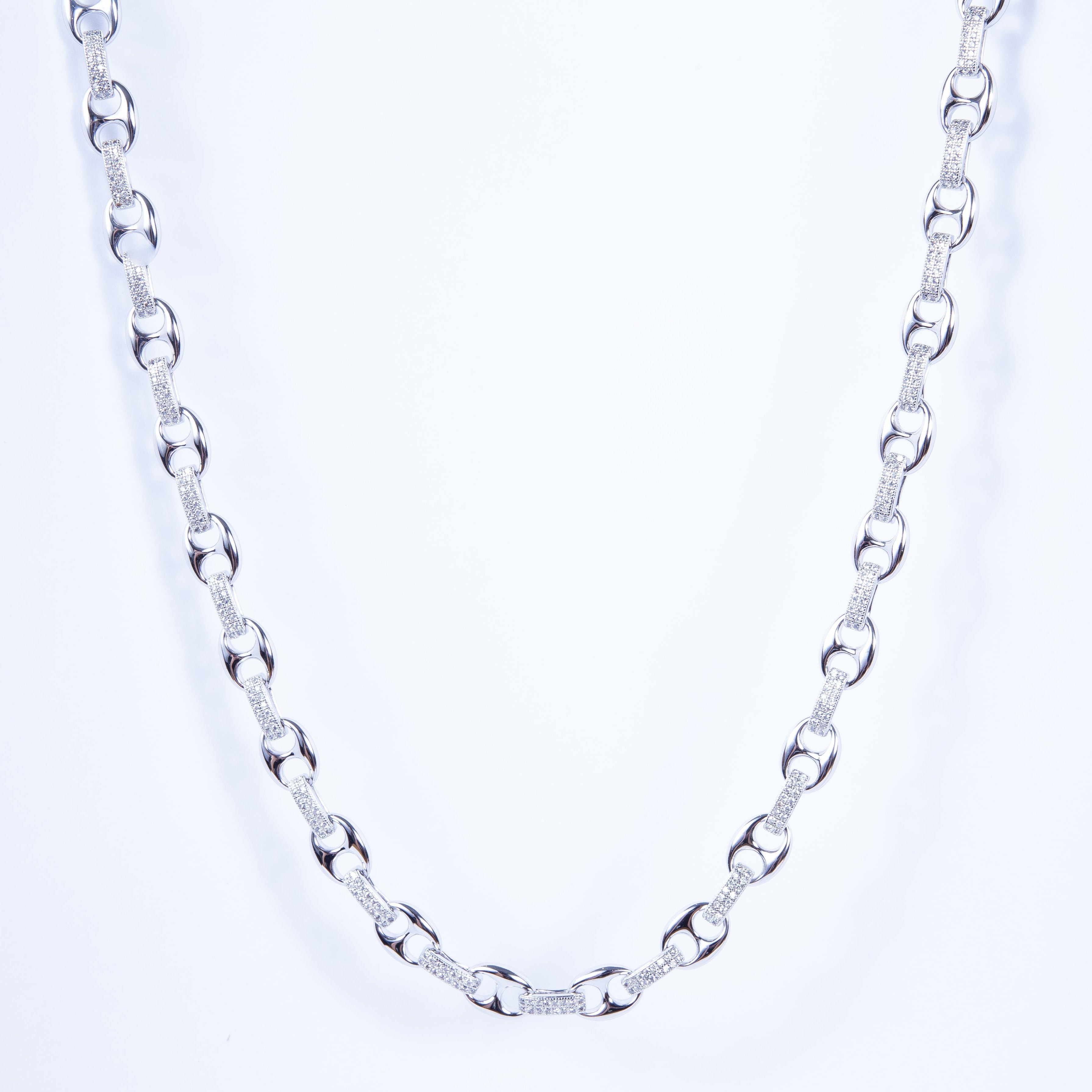 Collar Niki Small CZ interlock Silver