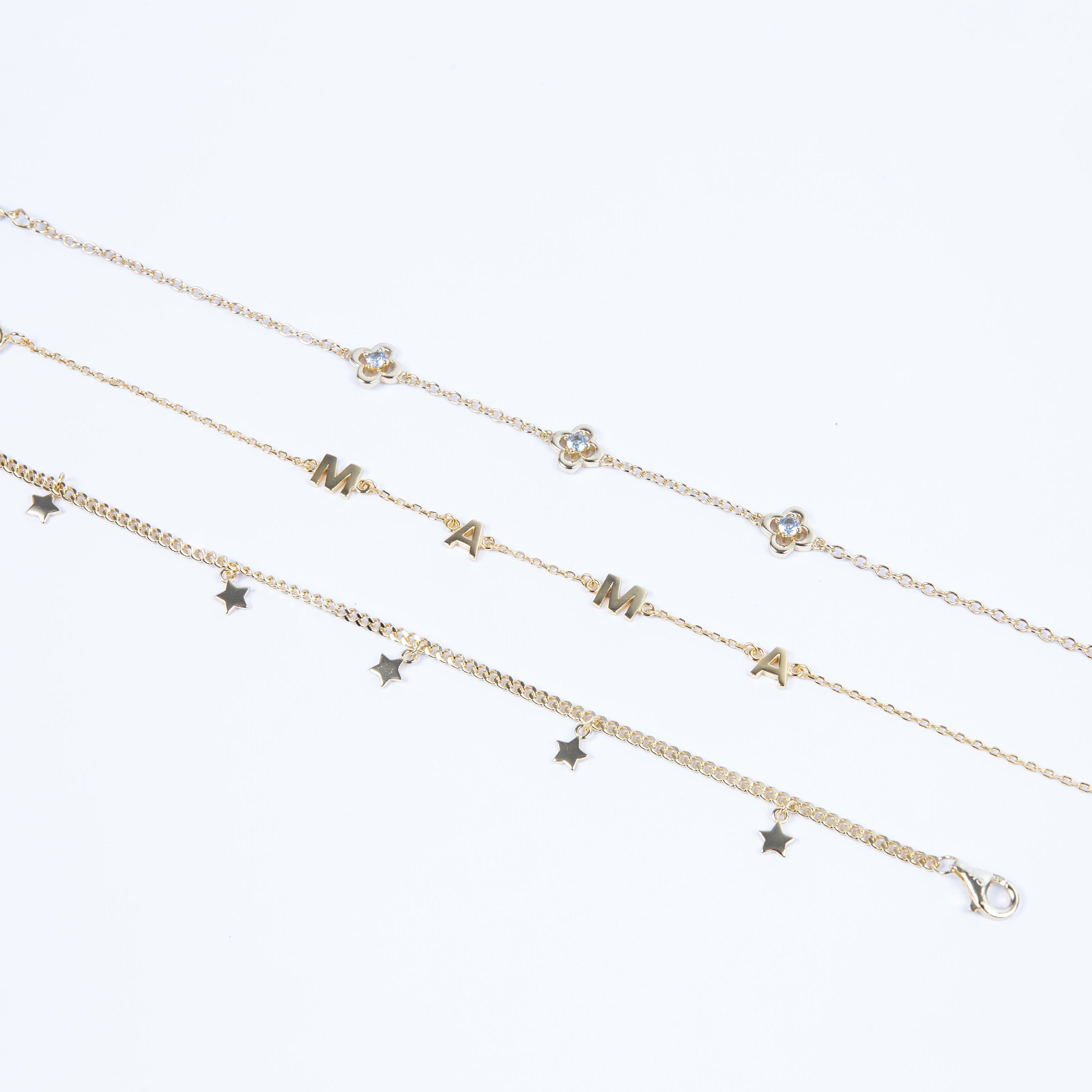 Pulsera MAMA spaced tiny Bracelet