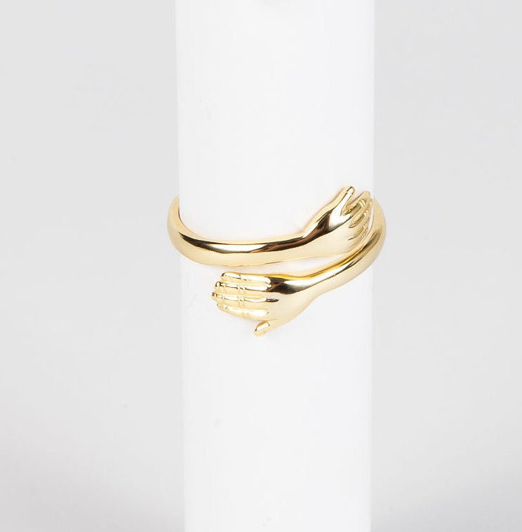 Anillo Hug Hands Gold Size
