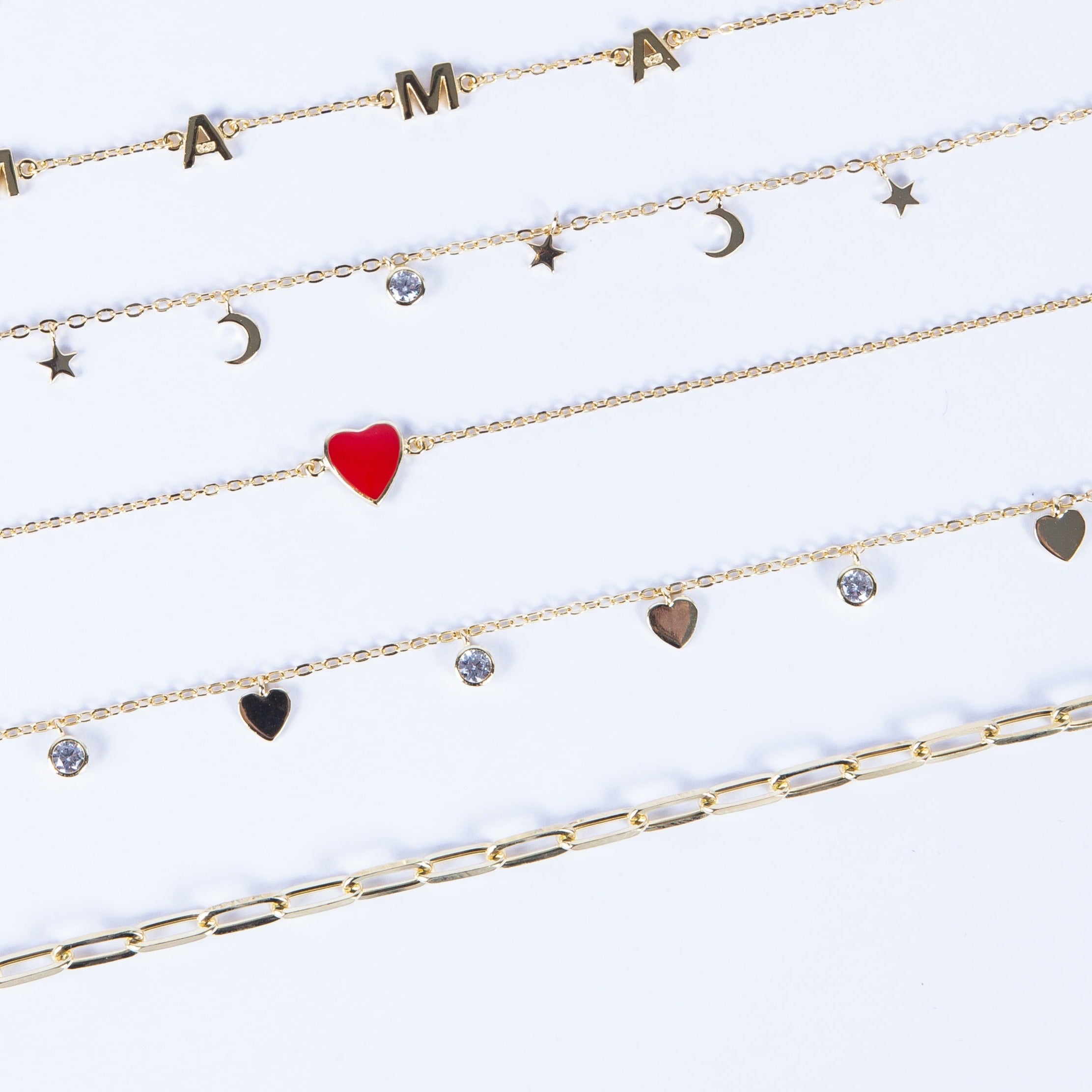 Pulsera SS Heart Cz Bracelet