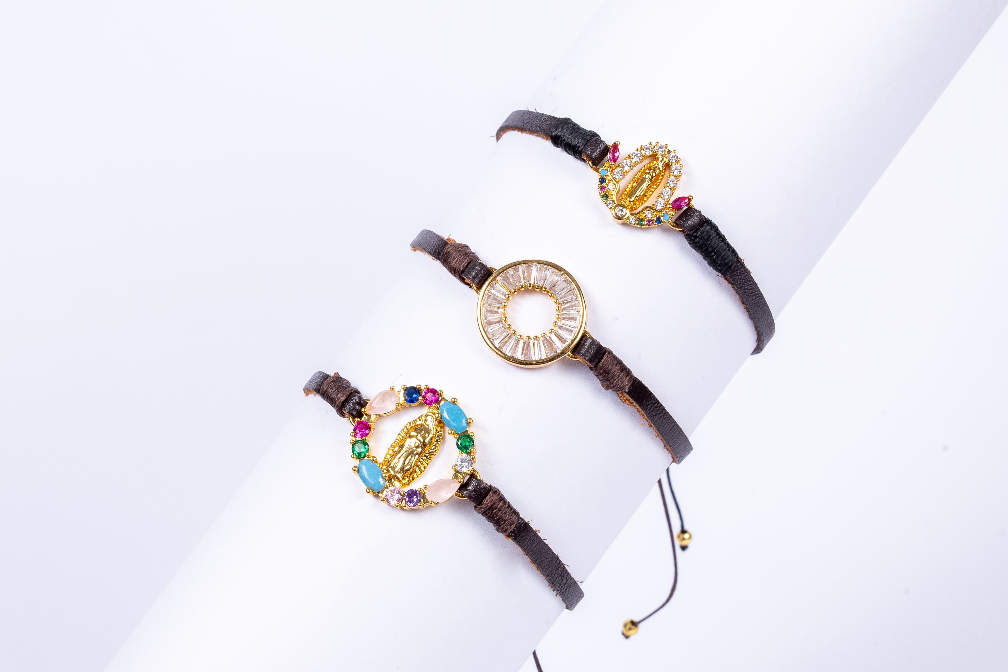 Pulsera Leather Bagui Round