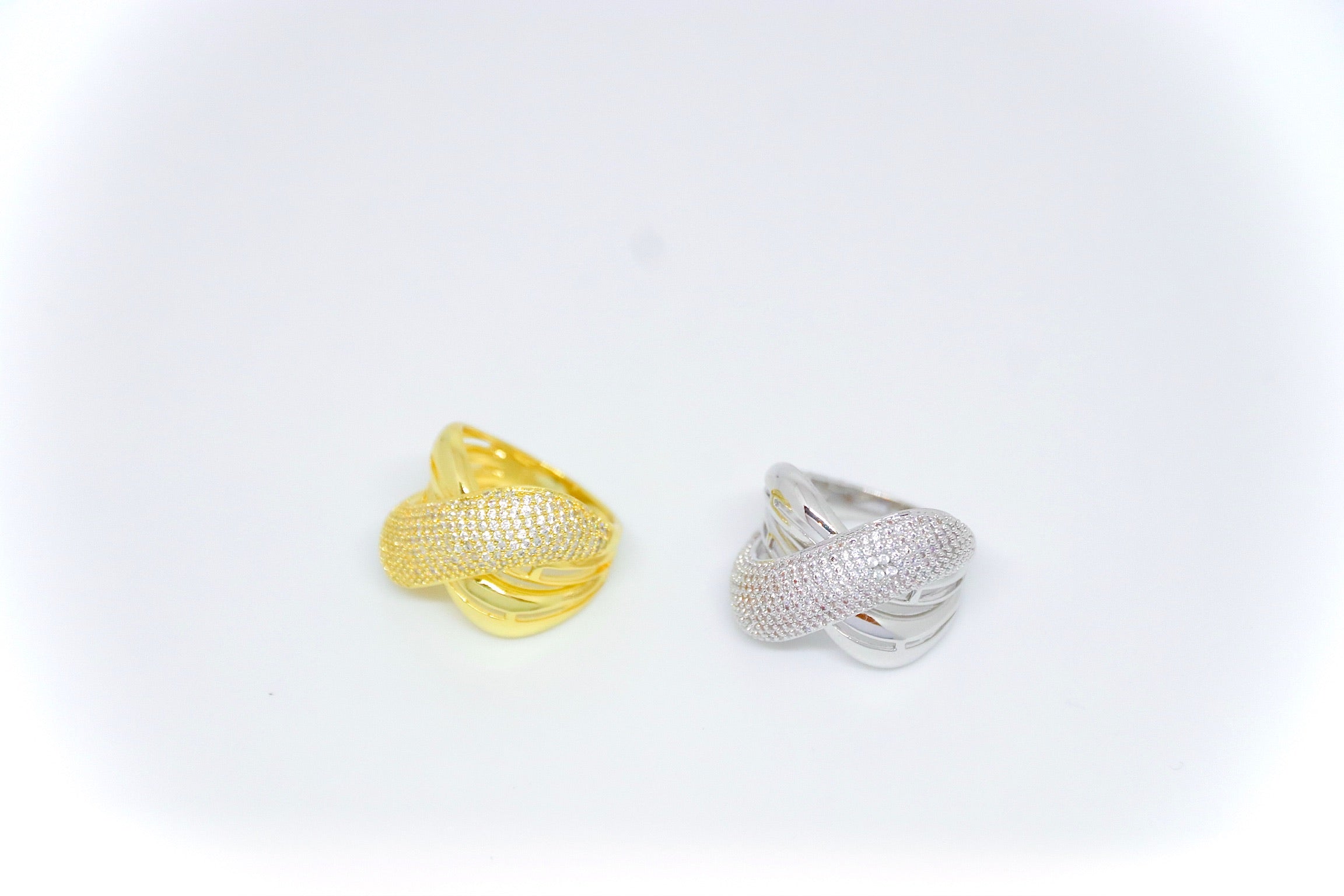 Anillo Braided Trio CZ Gran Ring