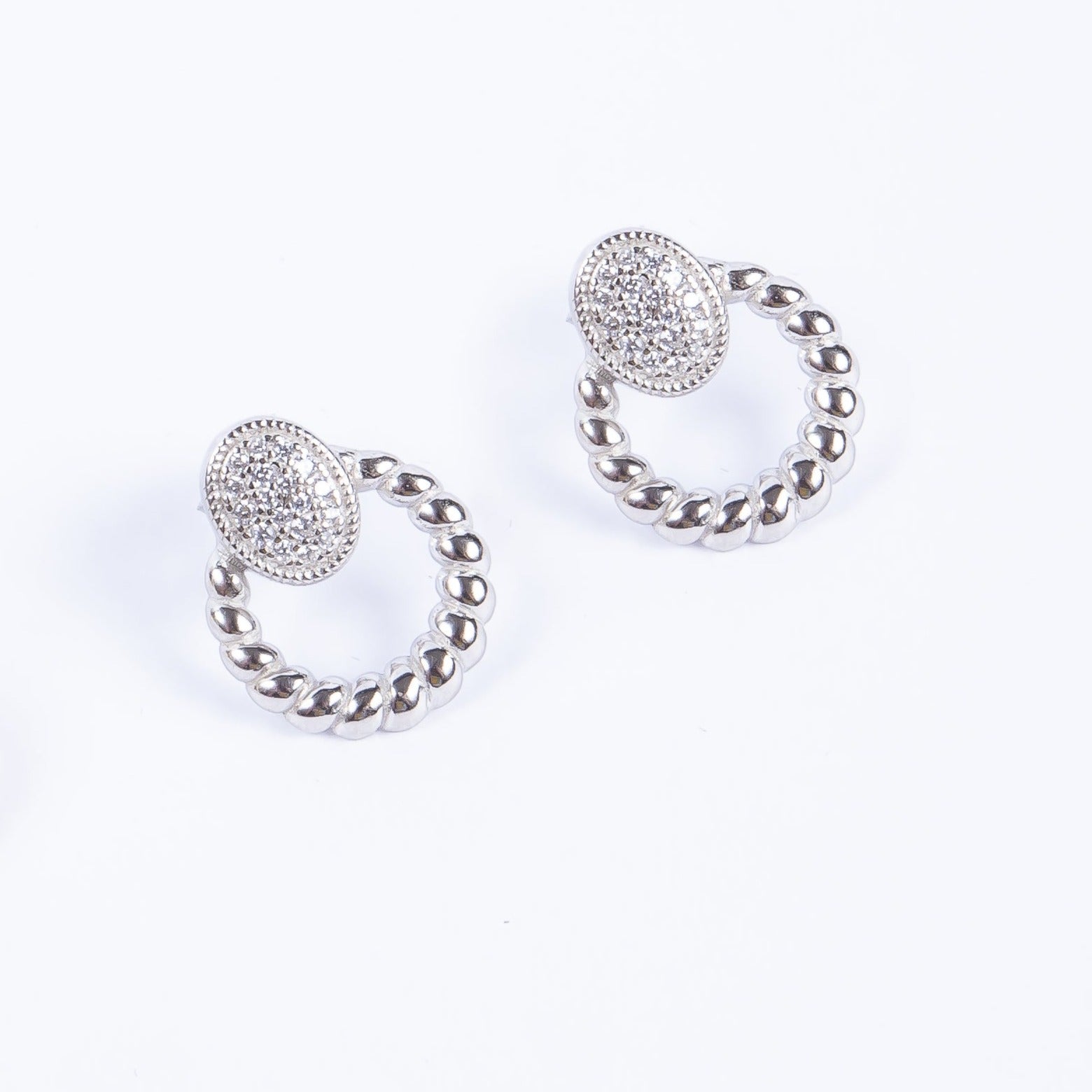Aro Round Rope Stud Cz