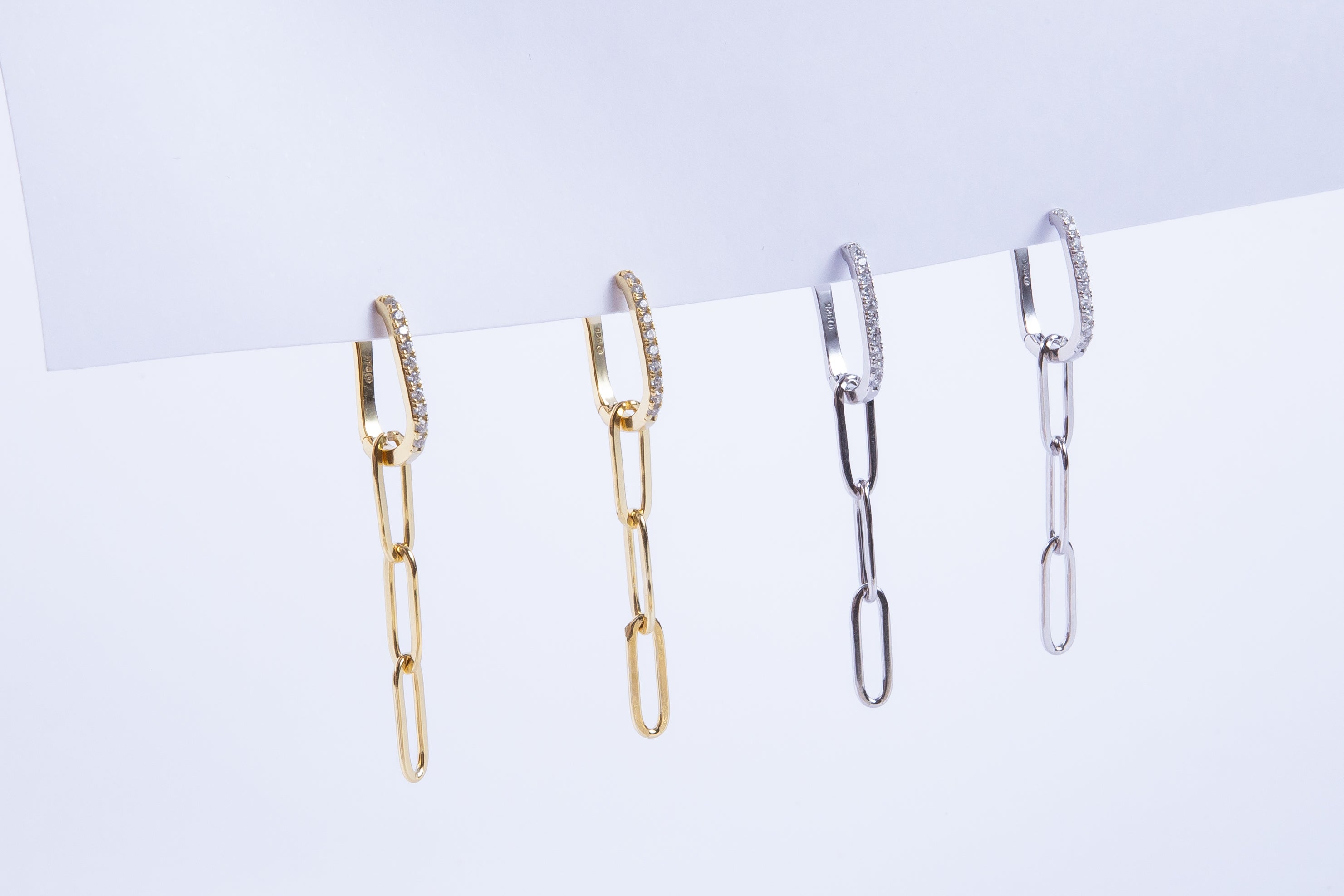 Aro Paperclip Chain & Oval Hoop