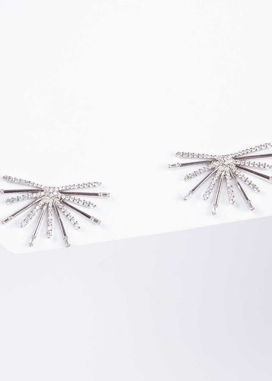 Aro New Skinny Washed CZ & Rays Stud