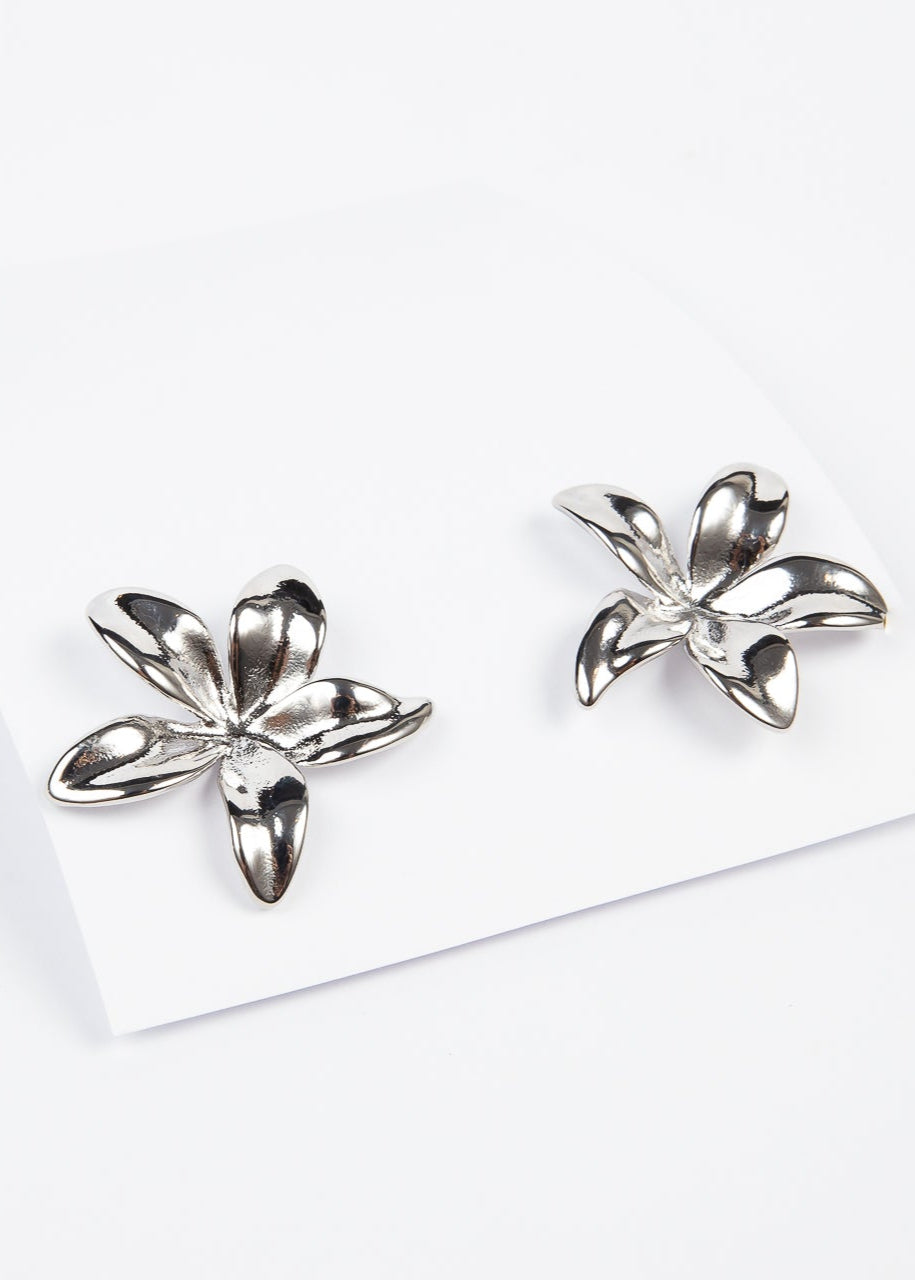 Aro Brassy 5 petal Flower Stud