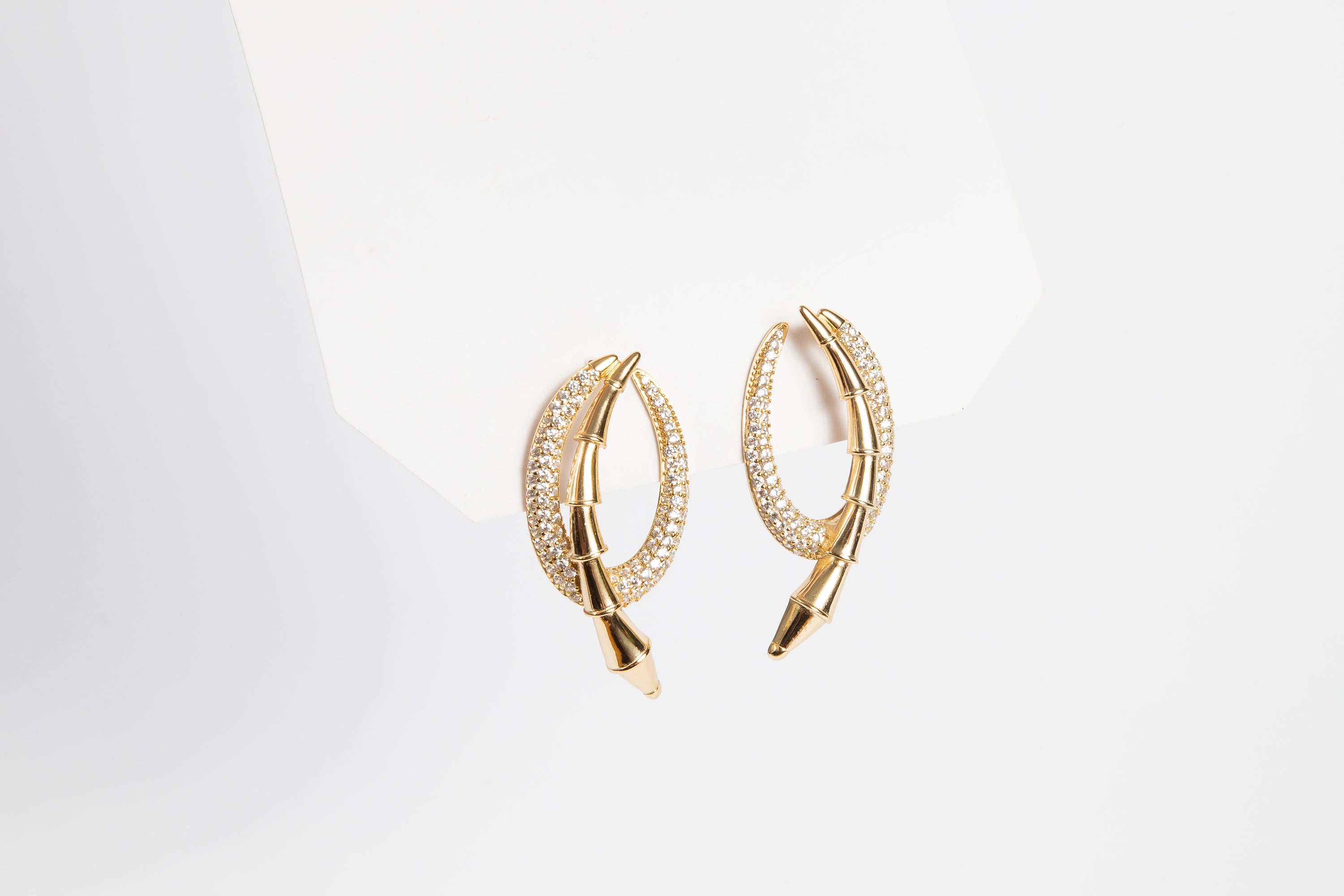 Aro Gran Snake CZ Front Hoop