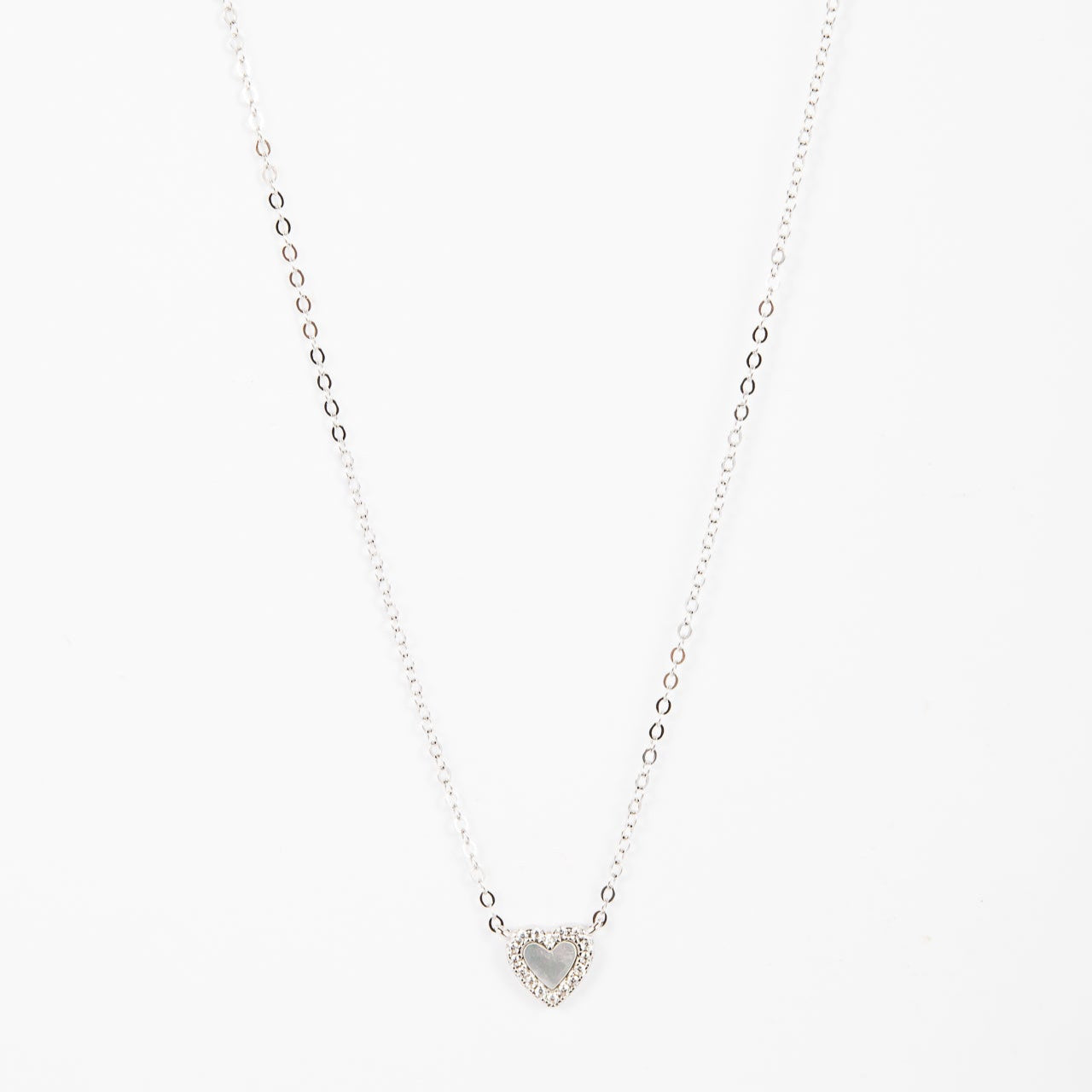 Collar Baby MOP Cz Heart