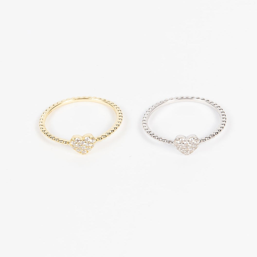 Anillo Bubbly Baby Heart CZ