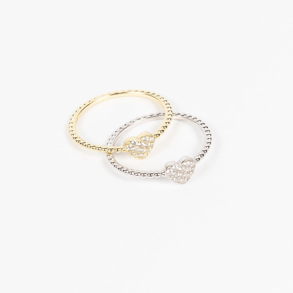 Anillo Bubbly Baby Heart CZ