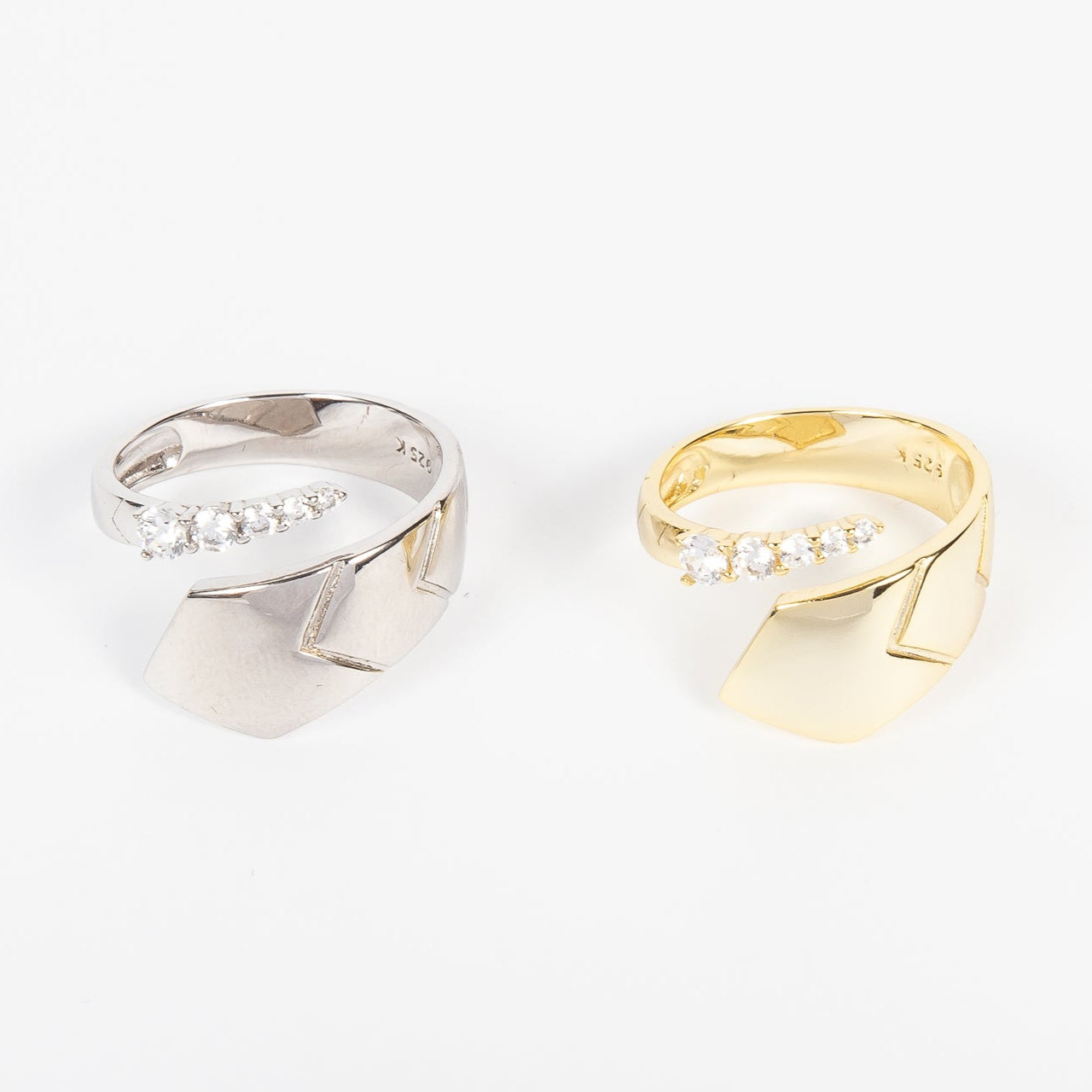 Anillo Tie & CZ Wrap